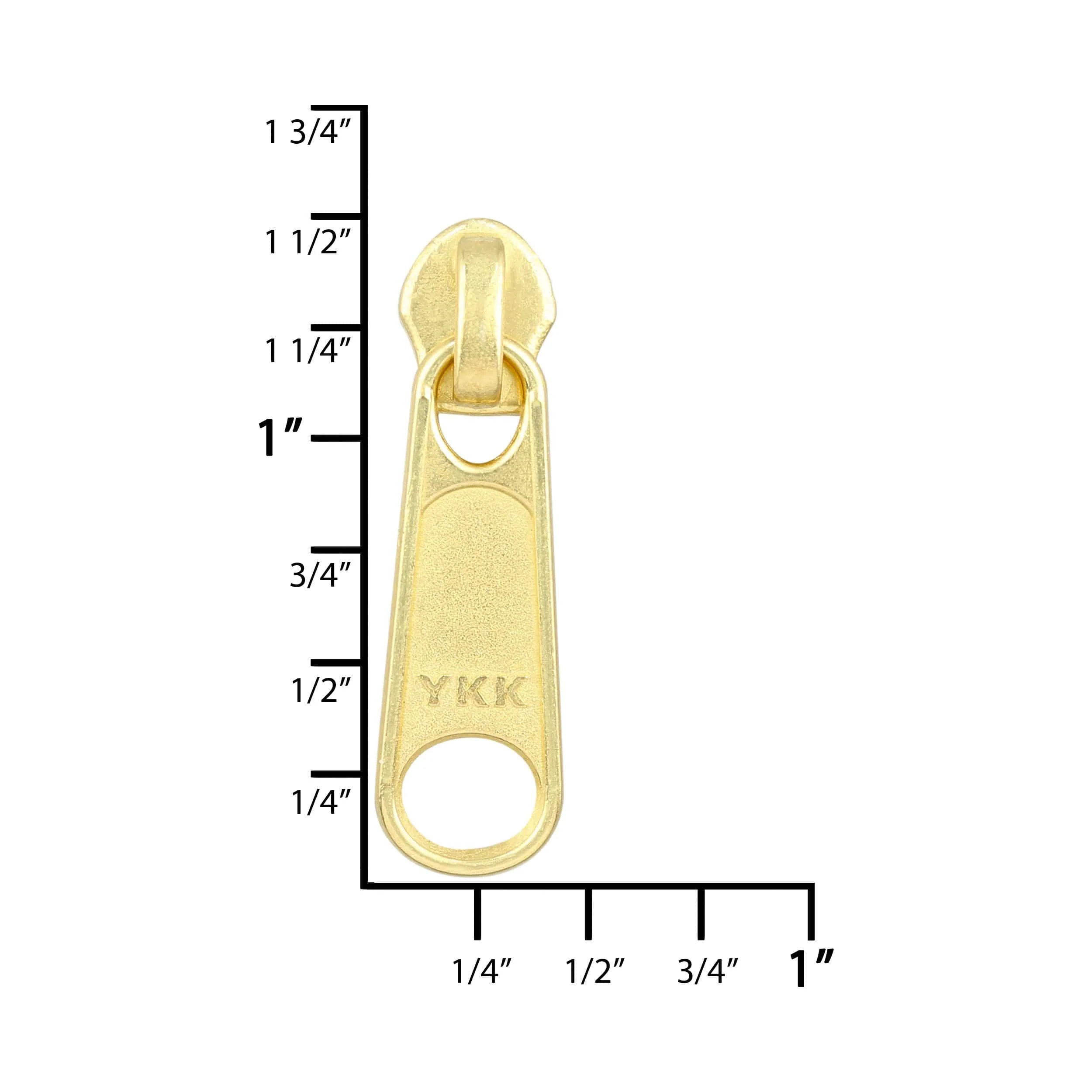 #4.5 Brass, Coil, YKK Long Tab Semi-Swivel Slider, Zinc Alloy - Image 4