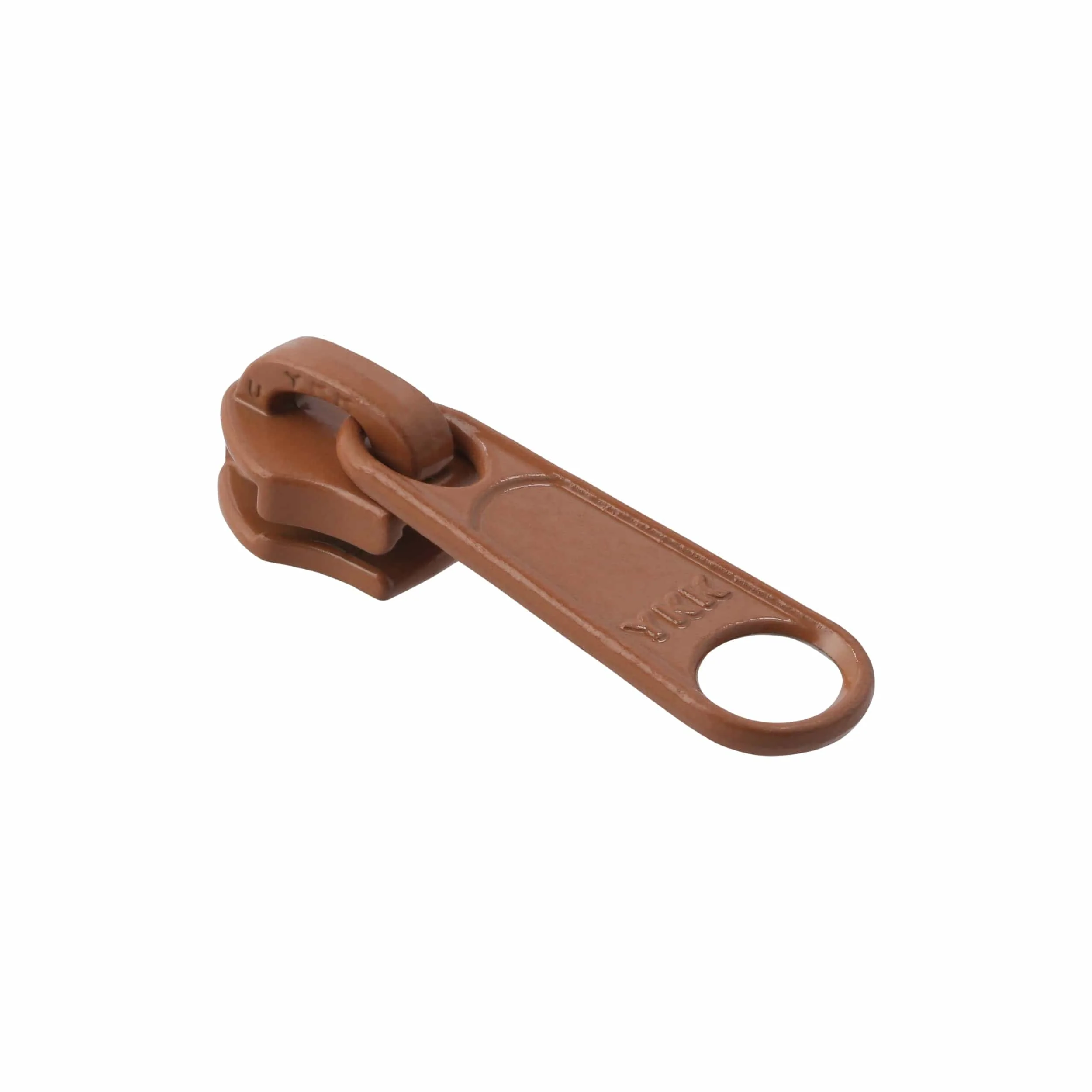 #5 Tan, Coil, YKK Long Tab Semi-Swivel Zipper Slider, Zinc Alloy - Image 2