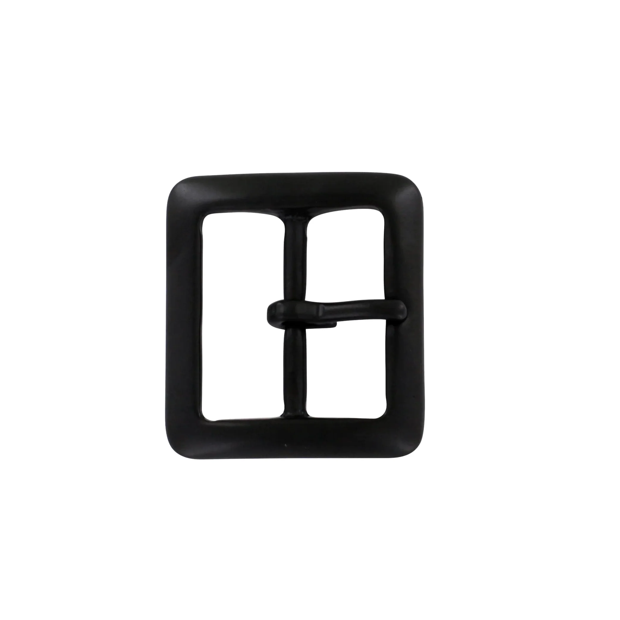 1 1/2" Matte Black, Sam Browne Center Bar Buckle, Solid Brass