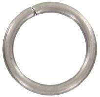1/2" Antique Silver, Split Round Ring, Steel
