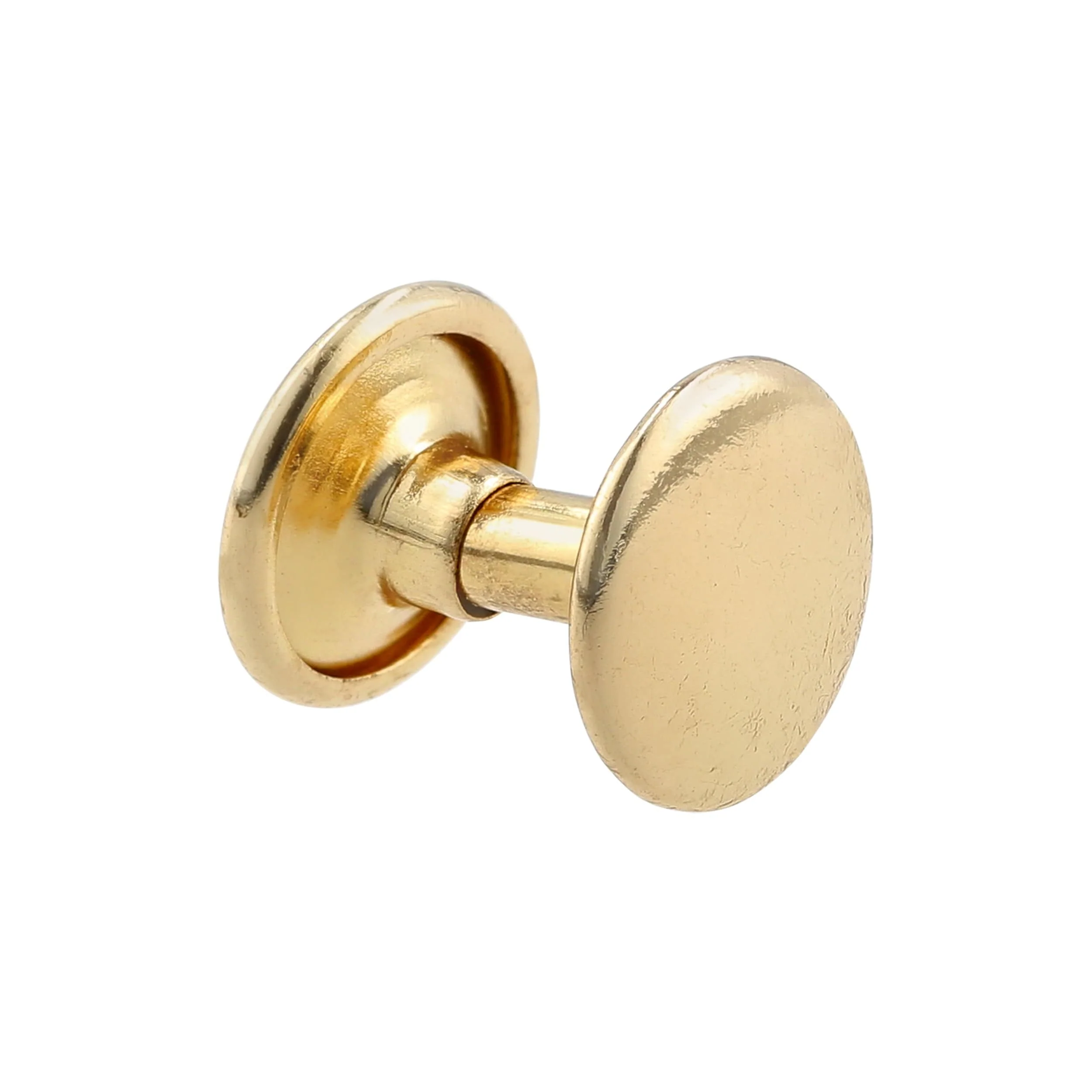 10mm Gold, Double Cap Jiffy Rivets, Iron - PK100 - Image 2