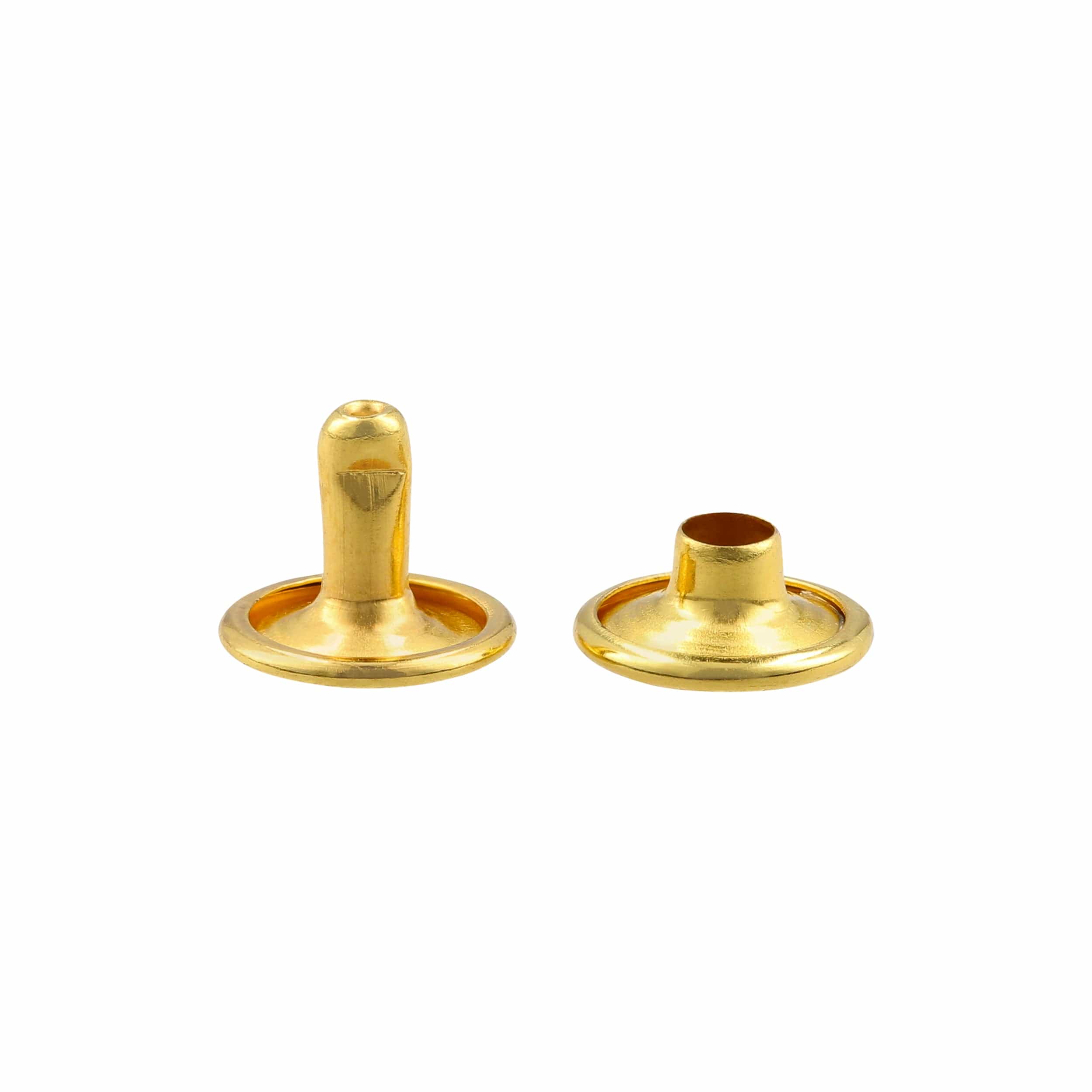 8mm Gold, Double Cap Jiffy Rivets, Iron - PK100 - Image 3