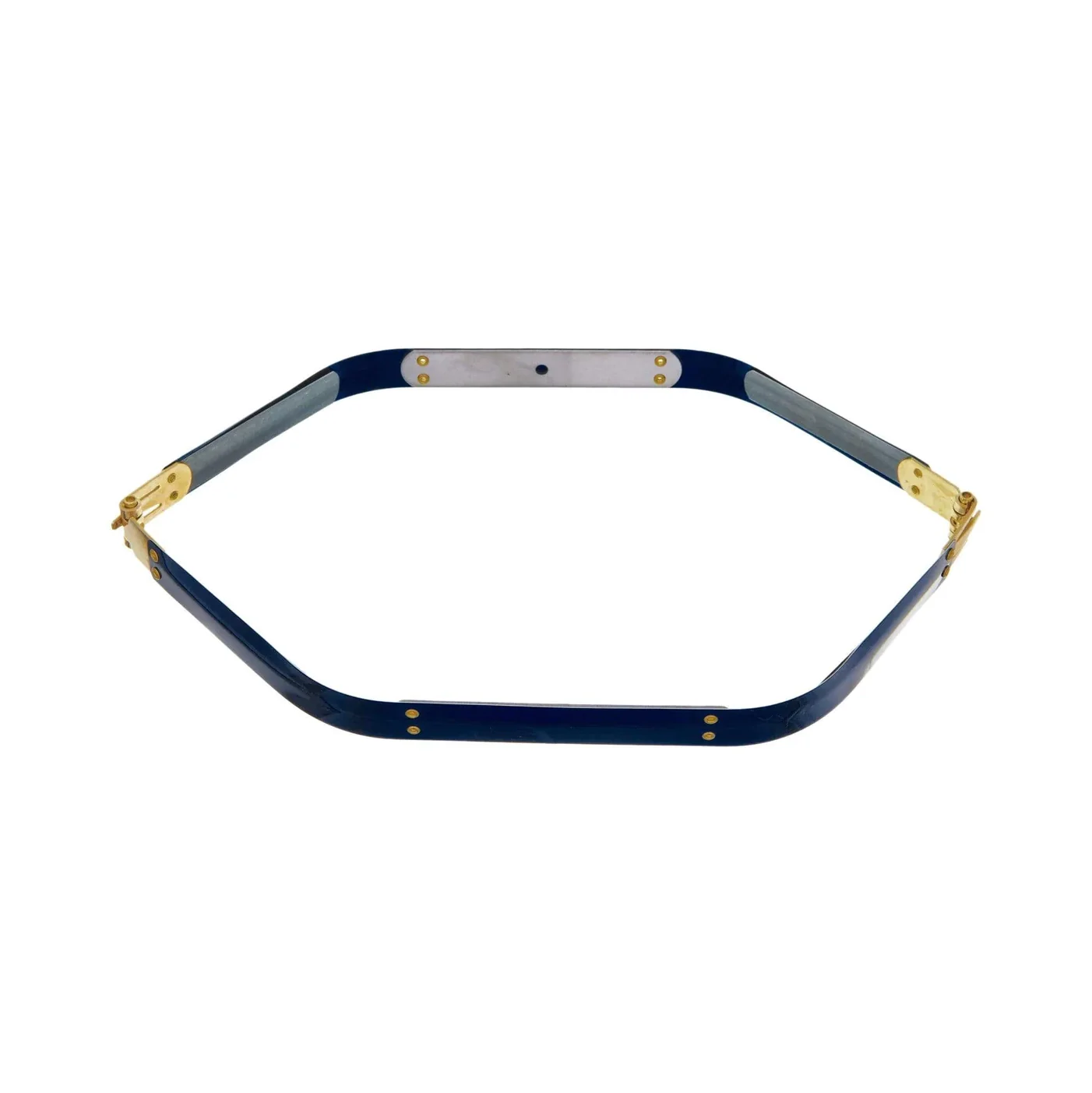 12" Facile Hexagonal Frame With Brass Hinges, Steel