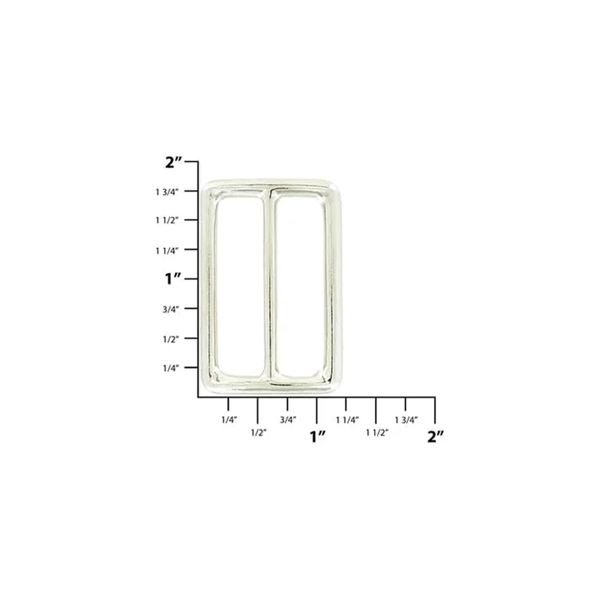 1 1/2" Nickel, Cast Concave Slide, Zinc Alloy - Image 2