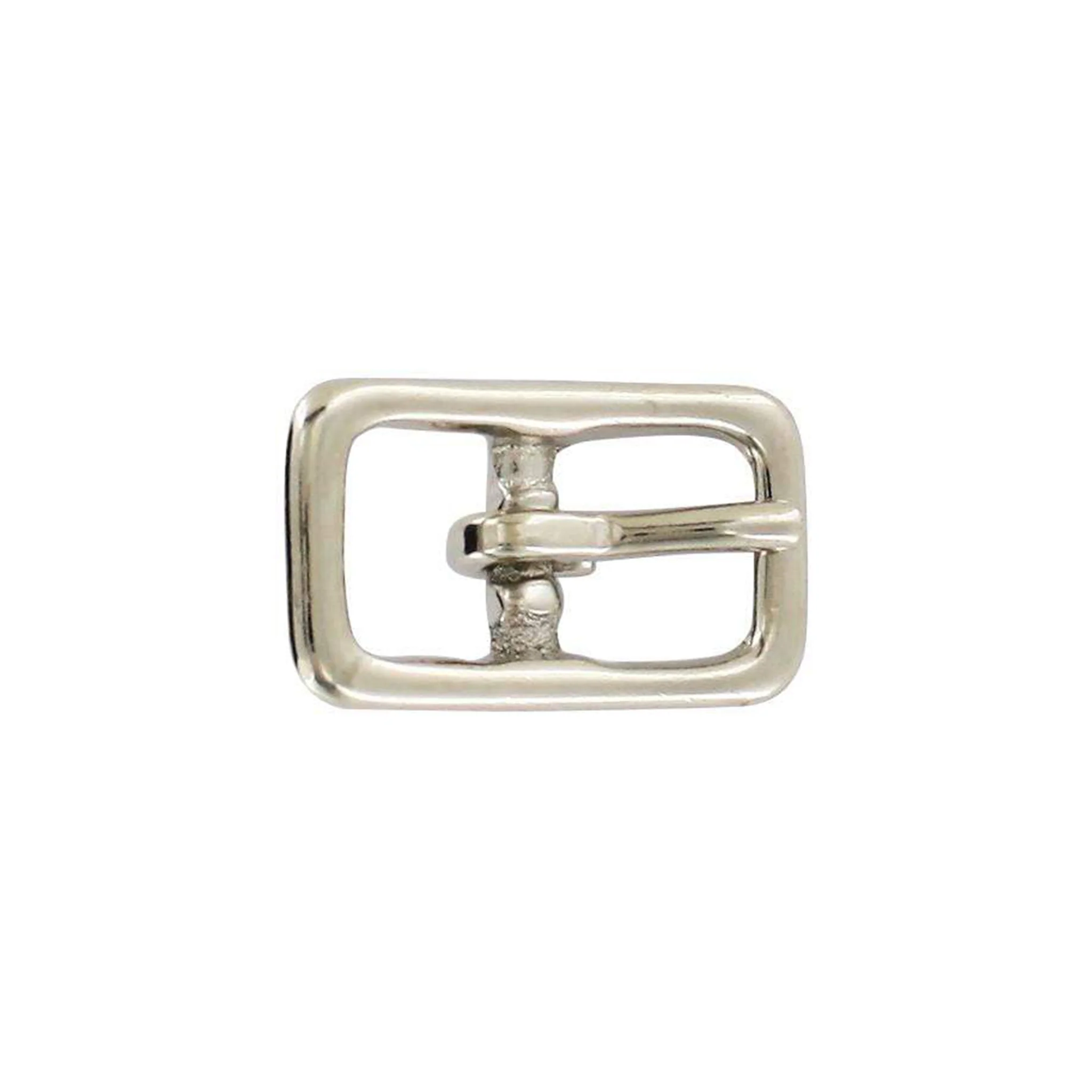 1/2" Nickel, Center Bar Buckle, Solid Brass - Image 3