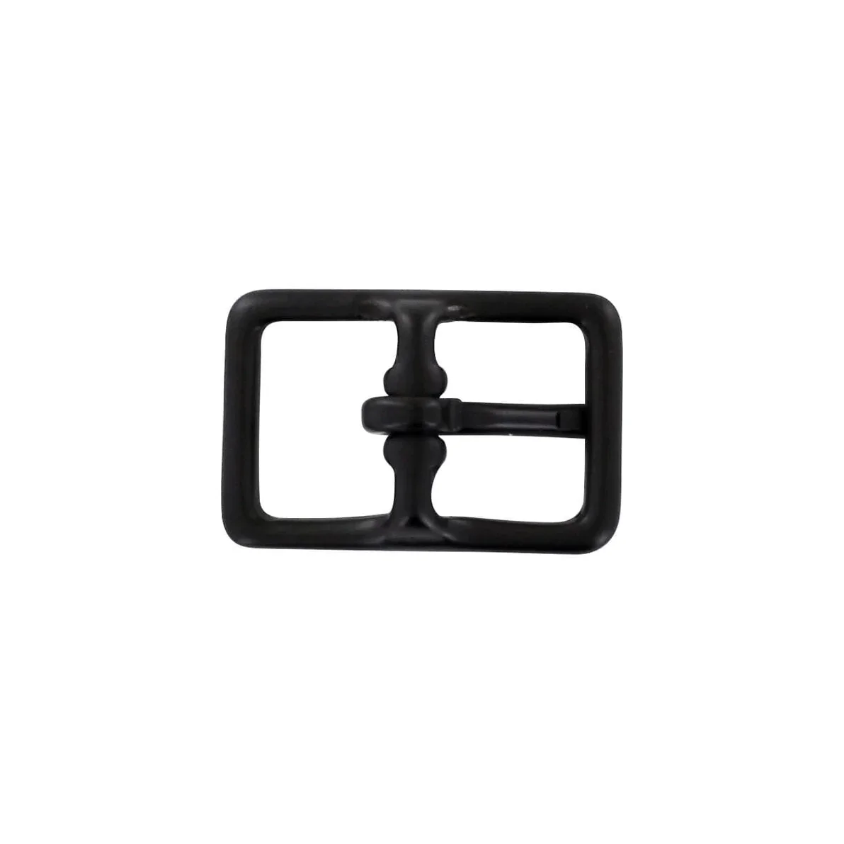 3/4" Black, Center Bar Buckle, Solid Brass - Image 3