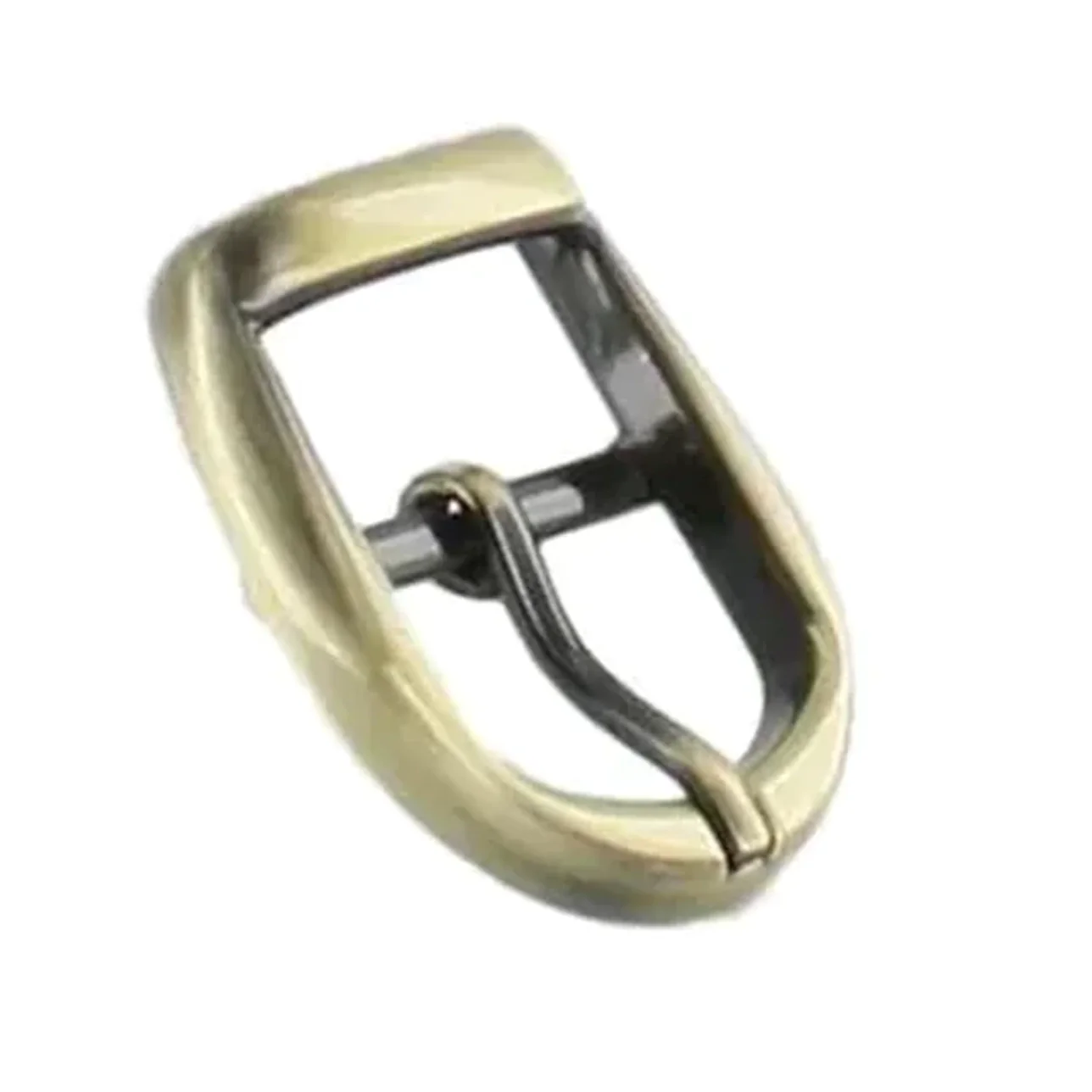 1" Antique Brass, D Shaped Center Bar Buckle, Zinc Alloy - Image 4