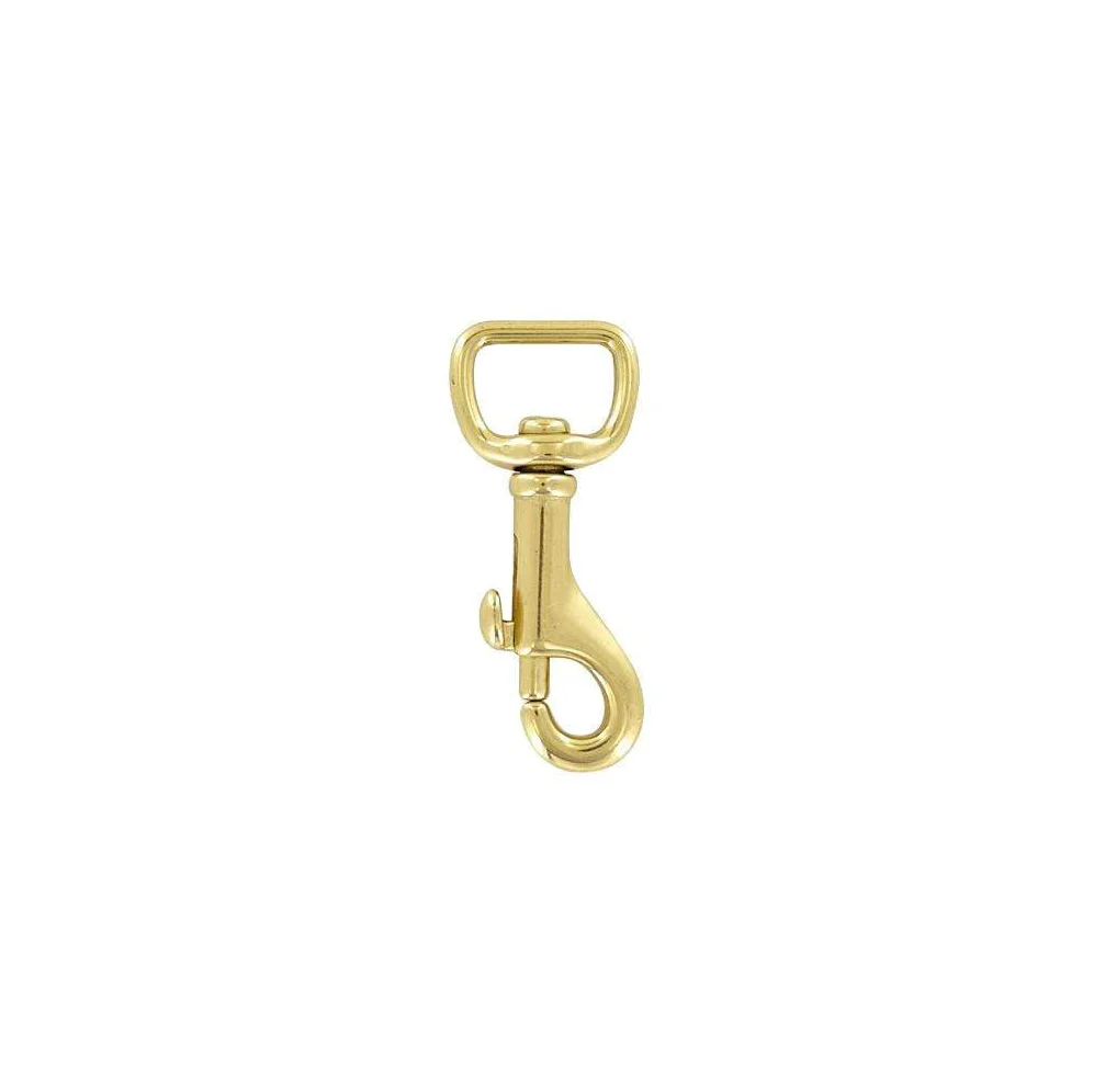 3/4" Brass, 2 5/16" Bolt Swivel Snap Hook, Solid Brass - Image 2