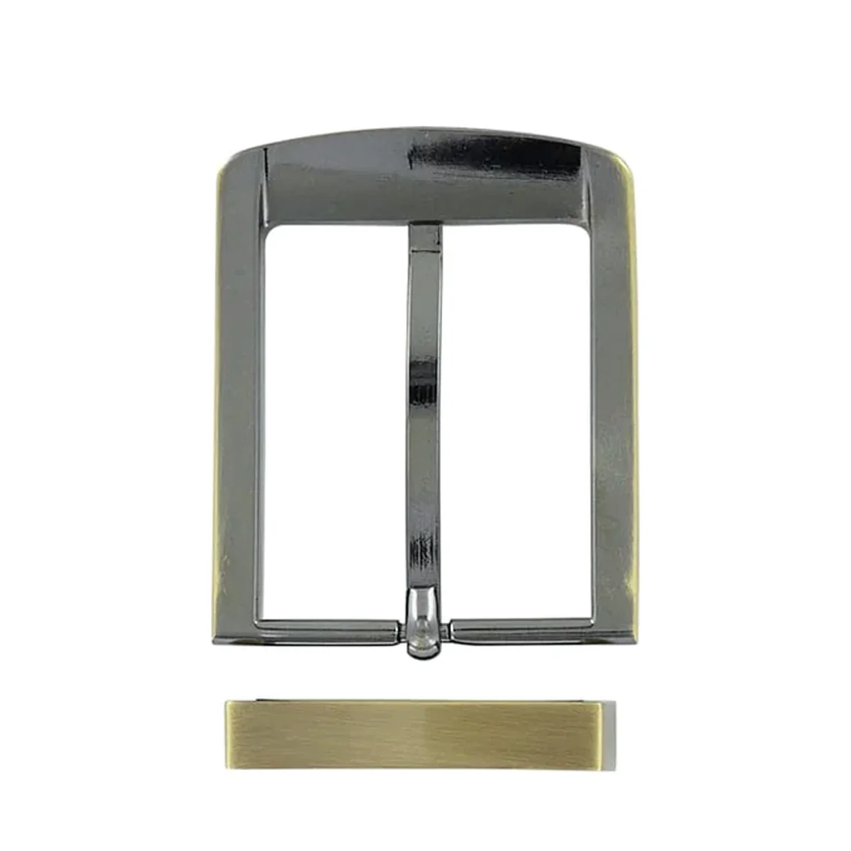 1 1/2" Antique Brass, Slim Modern Buckle Set, Zinc Alloy - Image 3