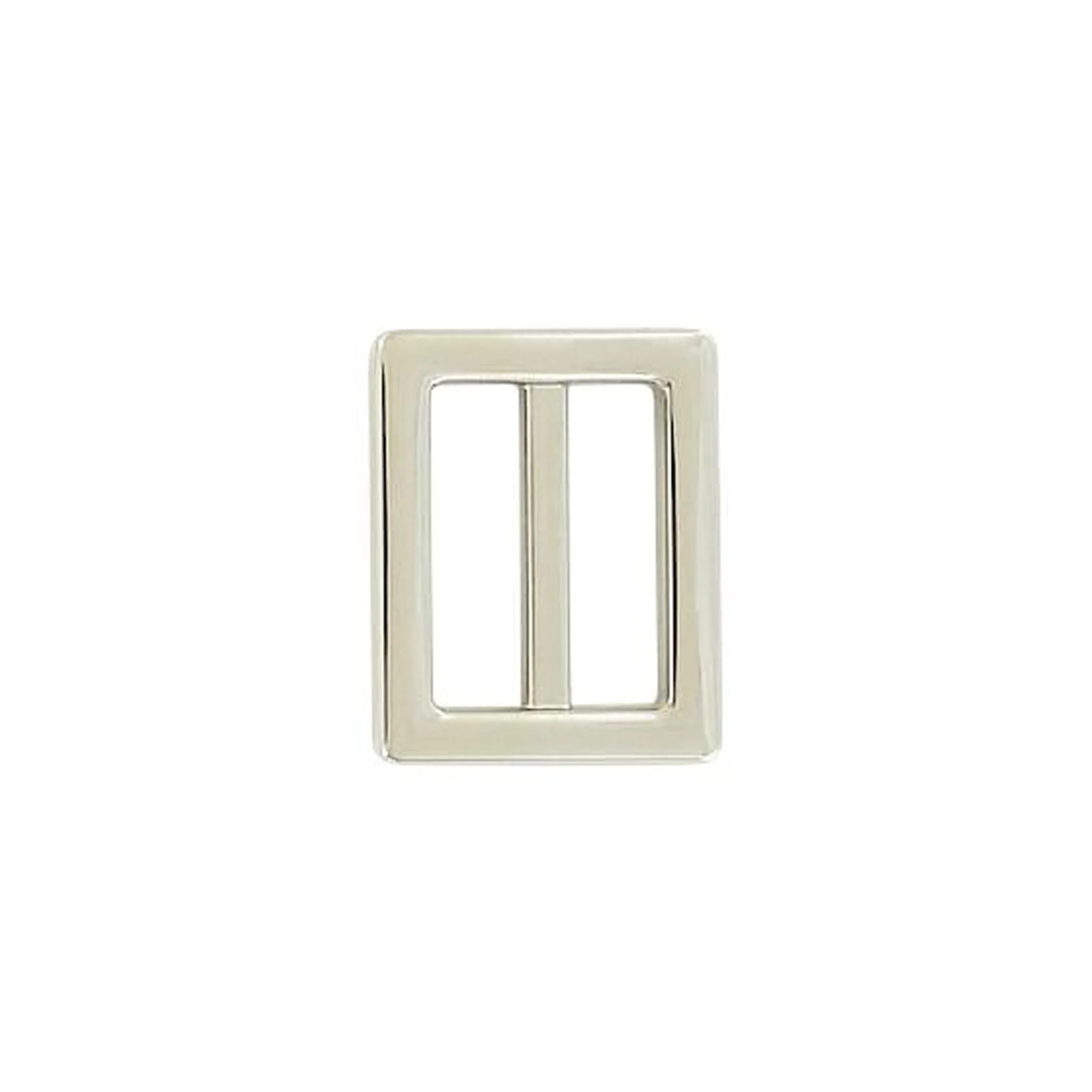 1" Nickel, Cast Strap Tri Glide Slider, Zinc Alloy