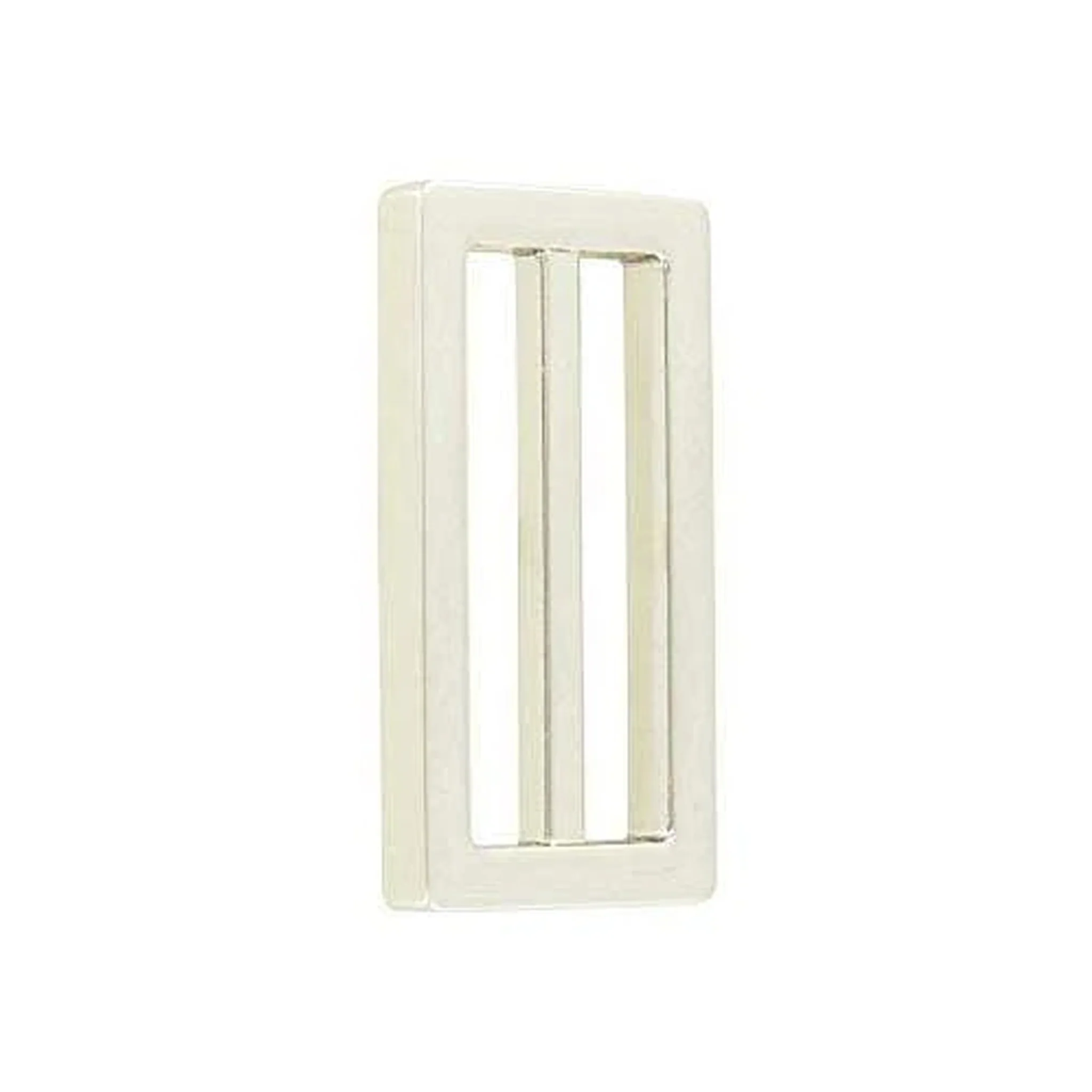 1 1/2" Shiny Nickel, Cast Strap Tri Glide Slider, Zinc Alloy - Image 3