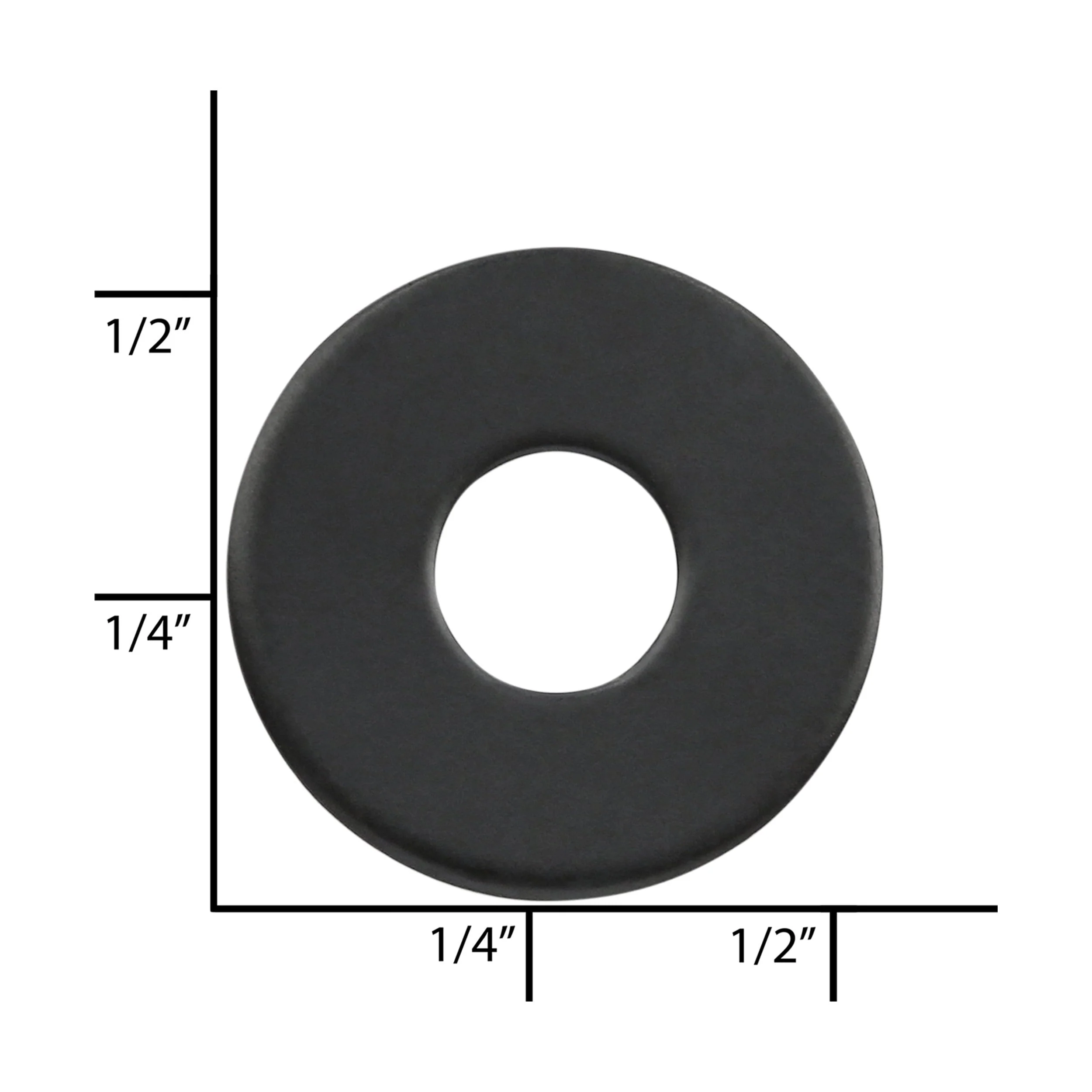 1/2" Black, Washer, Steel - 24 pk - Image 2