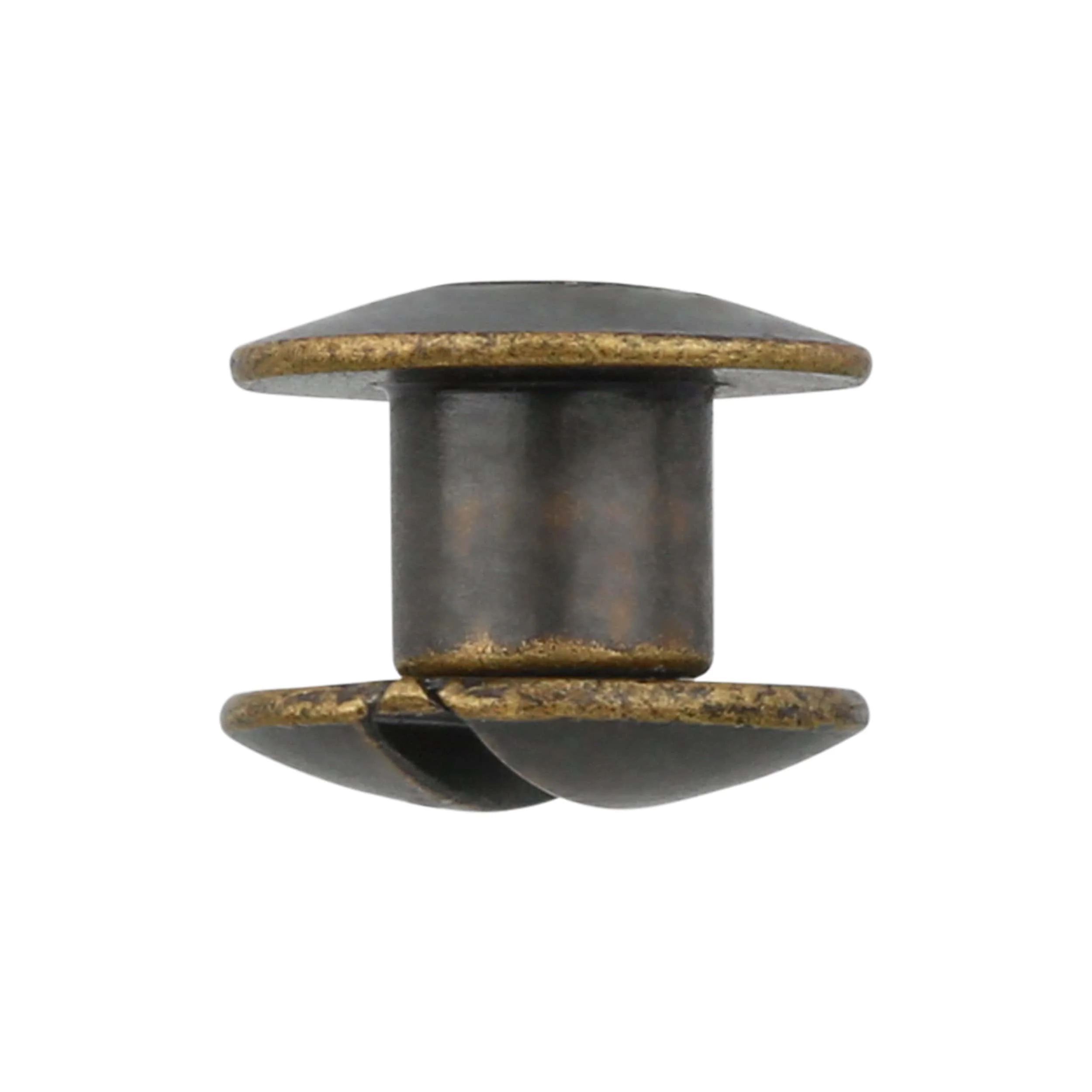 3/16" Antique Brass, Open Hole Chicago Screw, Solid Brass PK10