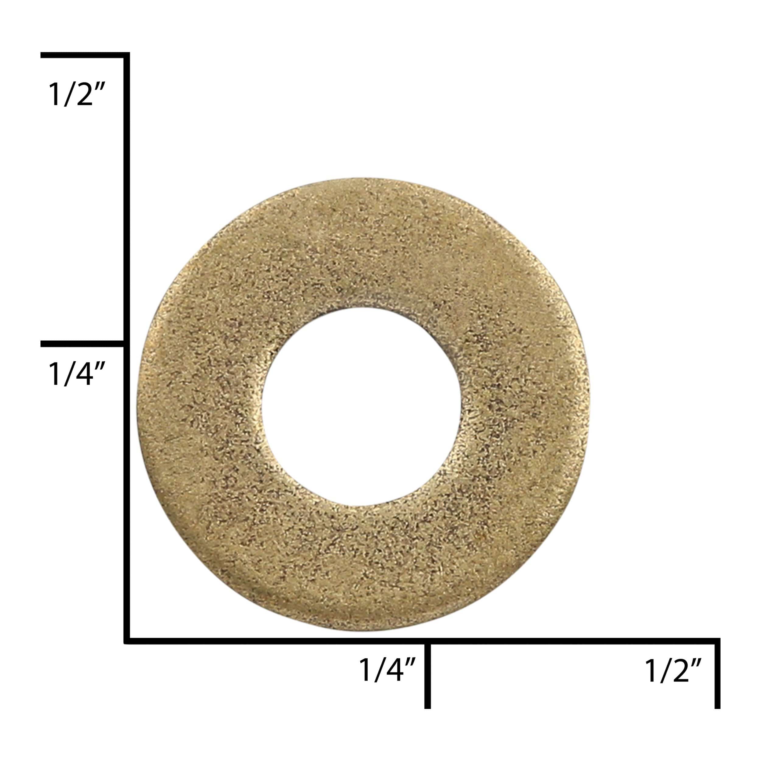 3/8" Antique Brass, 3/16" Inside Diameter Washer, Steel, 24-pack - Image 2