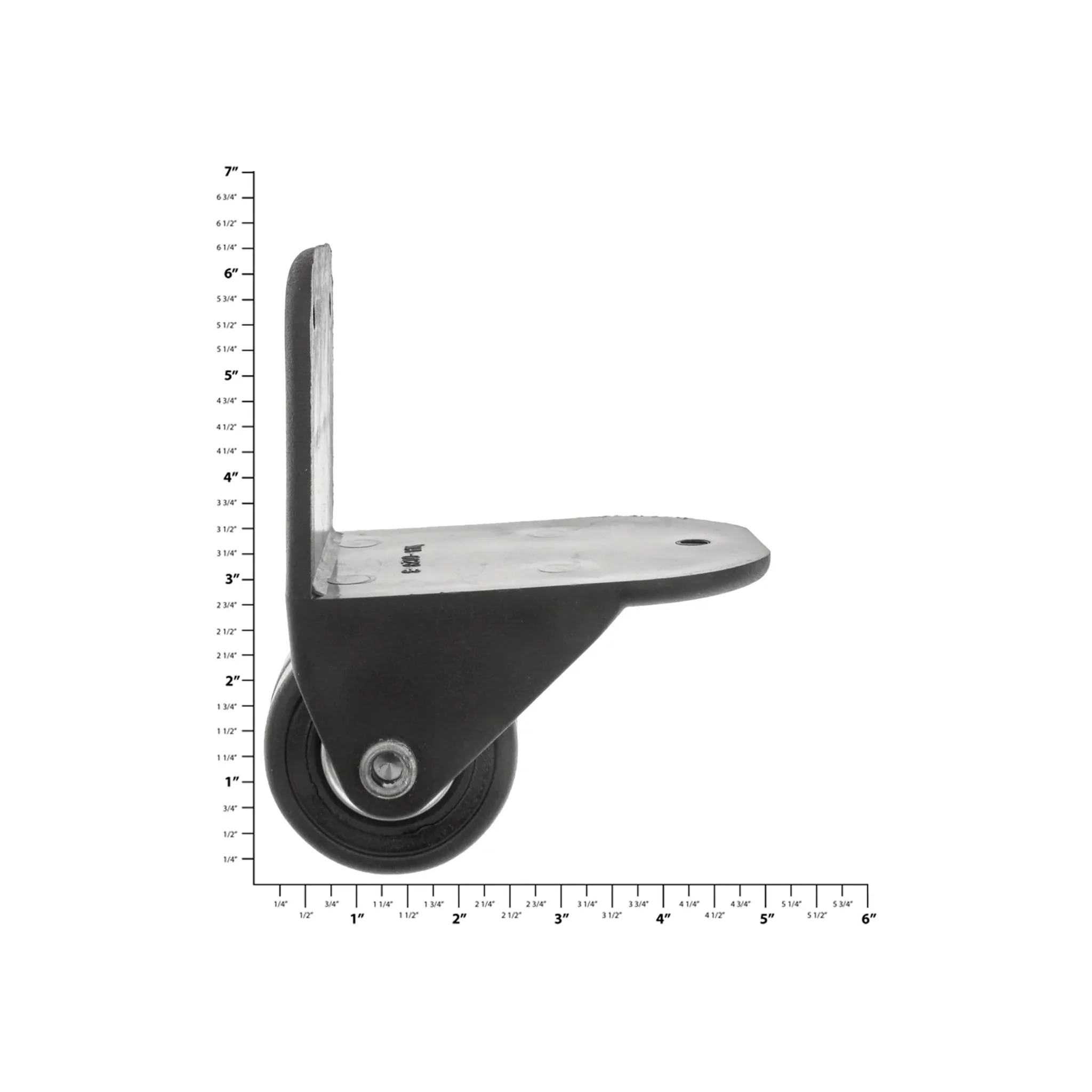 3" Black, Ball Bearing Wheel Assembly, Plastic - Image 2