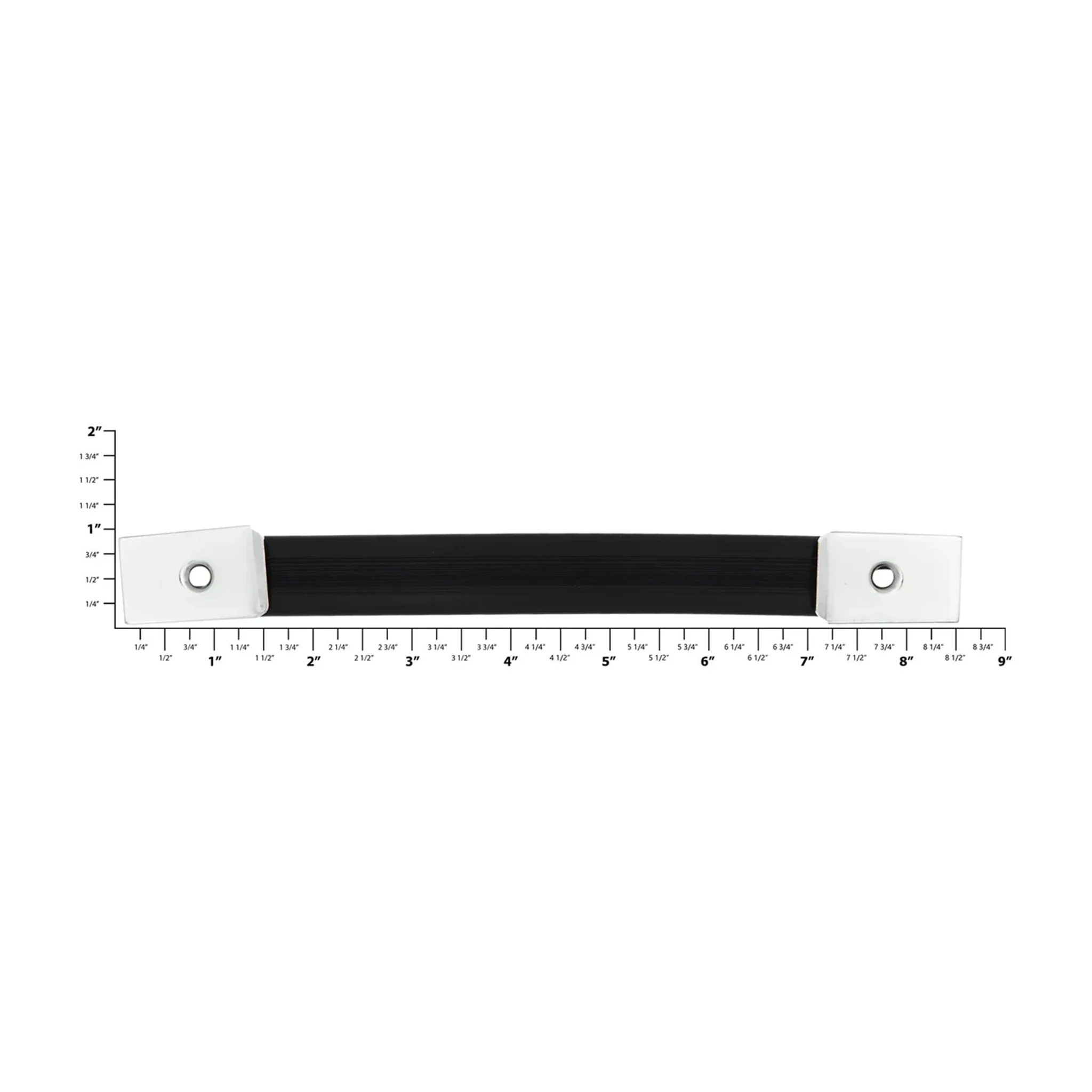 8" Black, Handle Handle Assembly with Nickel, Vinyl - Image 2