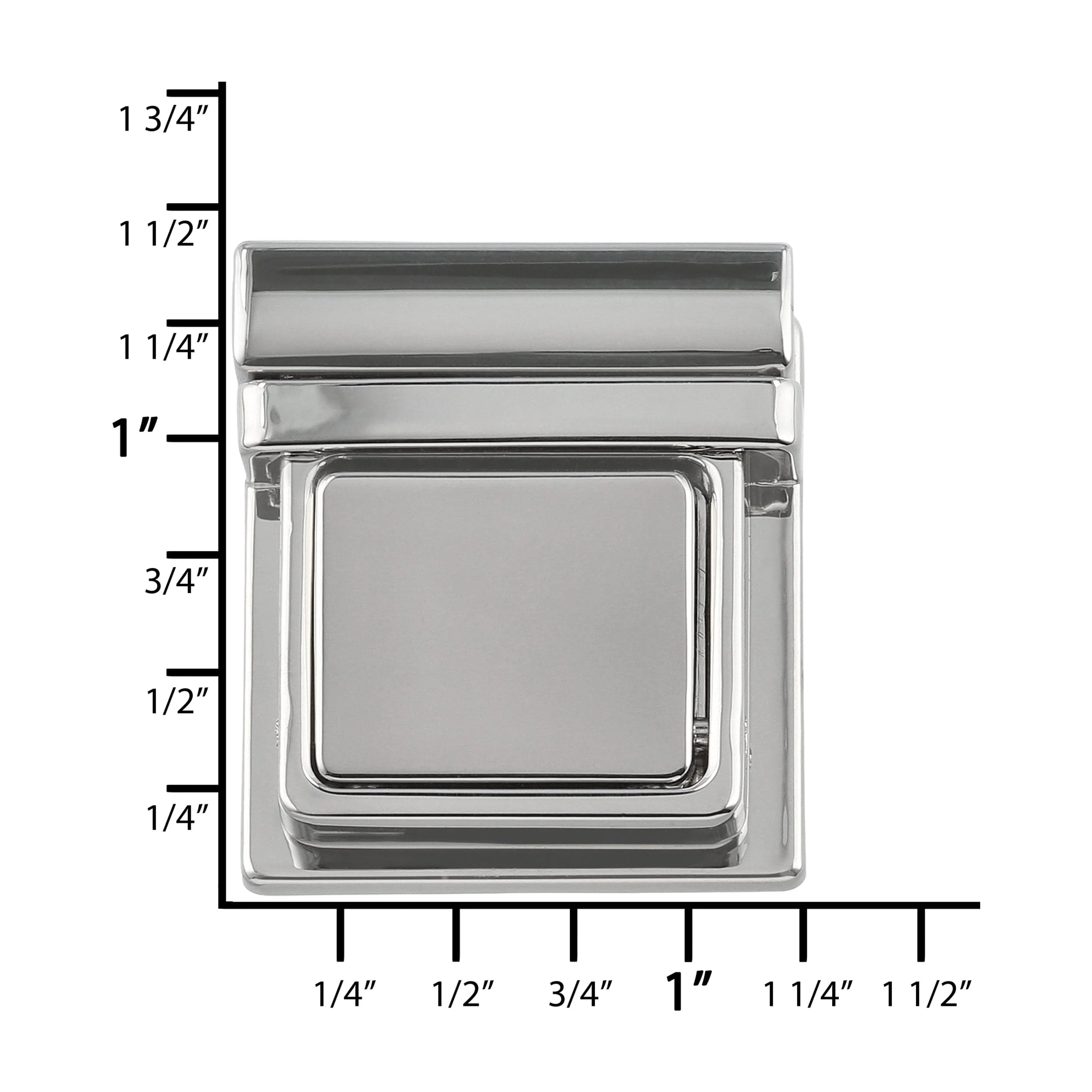 30mm Shiny Nickel, Tuck Catch, Zinc Alloy - Image 5