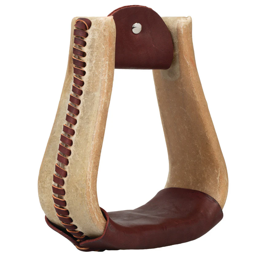 Natural Rawhide Covered Stirrups - Image 2