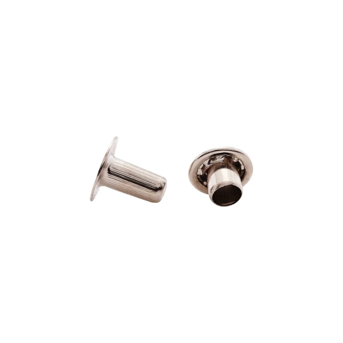 7mm Nickel, Single Cap Jiffy Rivets, Solid Brass-100ct - Image 4