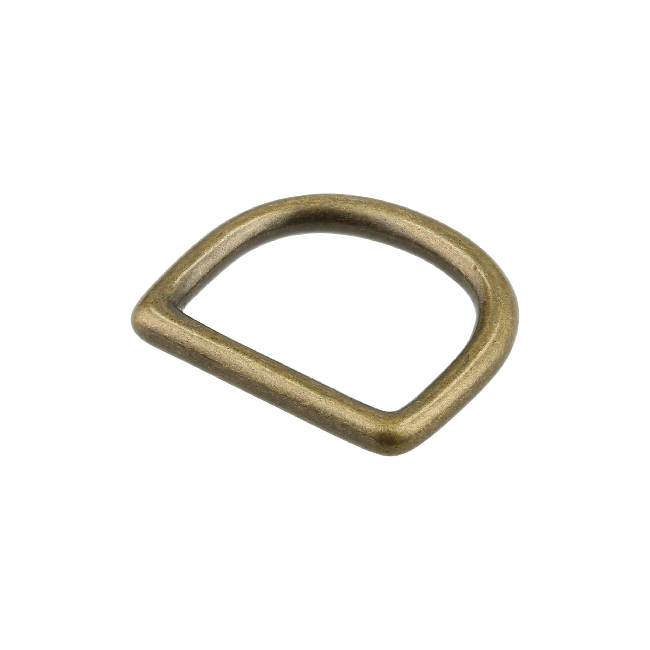 1" Antique Brass, Solid D Ring, Solid Brass - Image 3