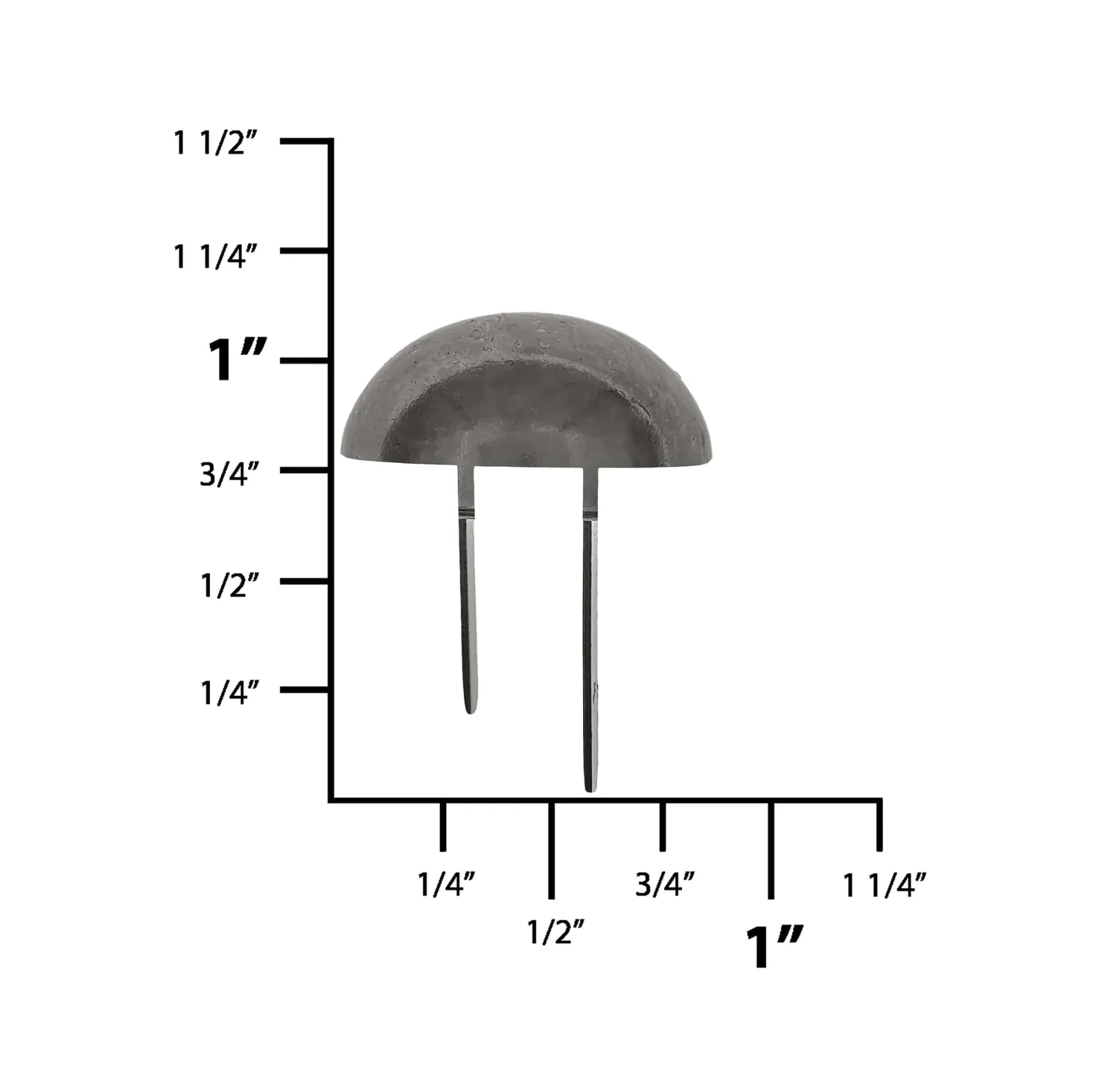 12mm Black/Nickel, Bottom Stud, Zinc Alloy-PK10 - Image 2