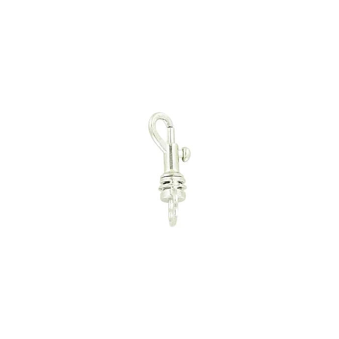 1/2" Shiny Nickel, Bolt Swivel Snap Hook, Zinc Alloy-PK4 - Image 3