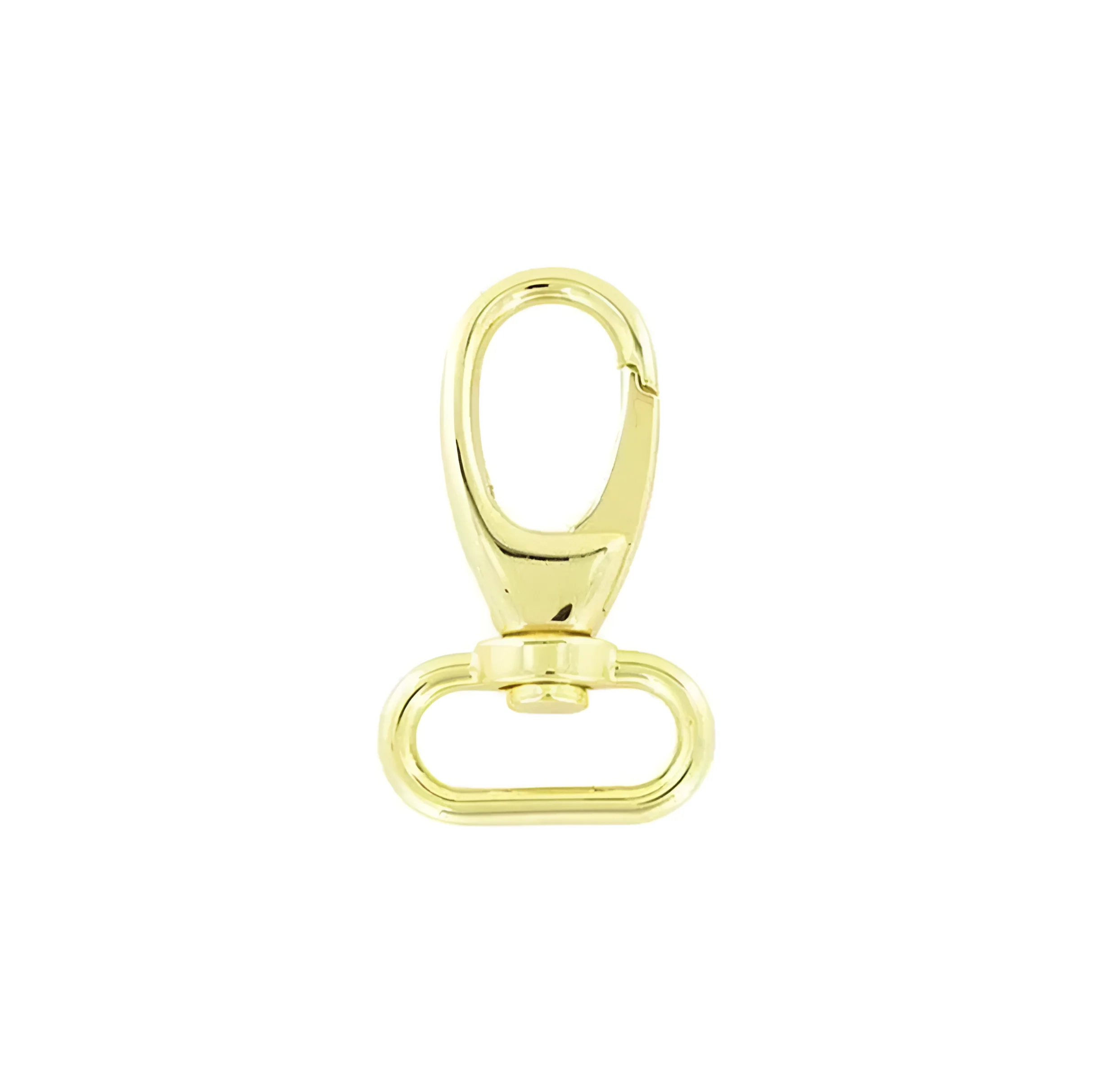 1" Shiny Gold, 2 3/16" Lever Swivel Snap Hook, Zinc Alloy - Image 3