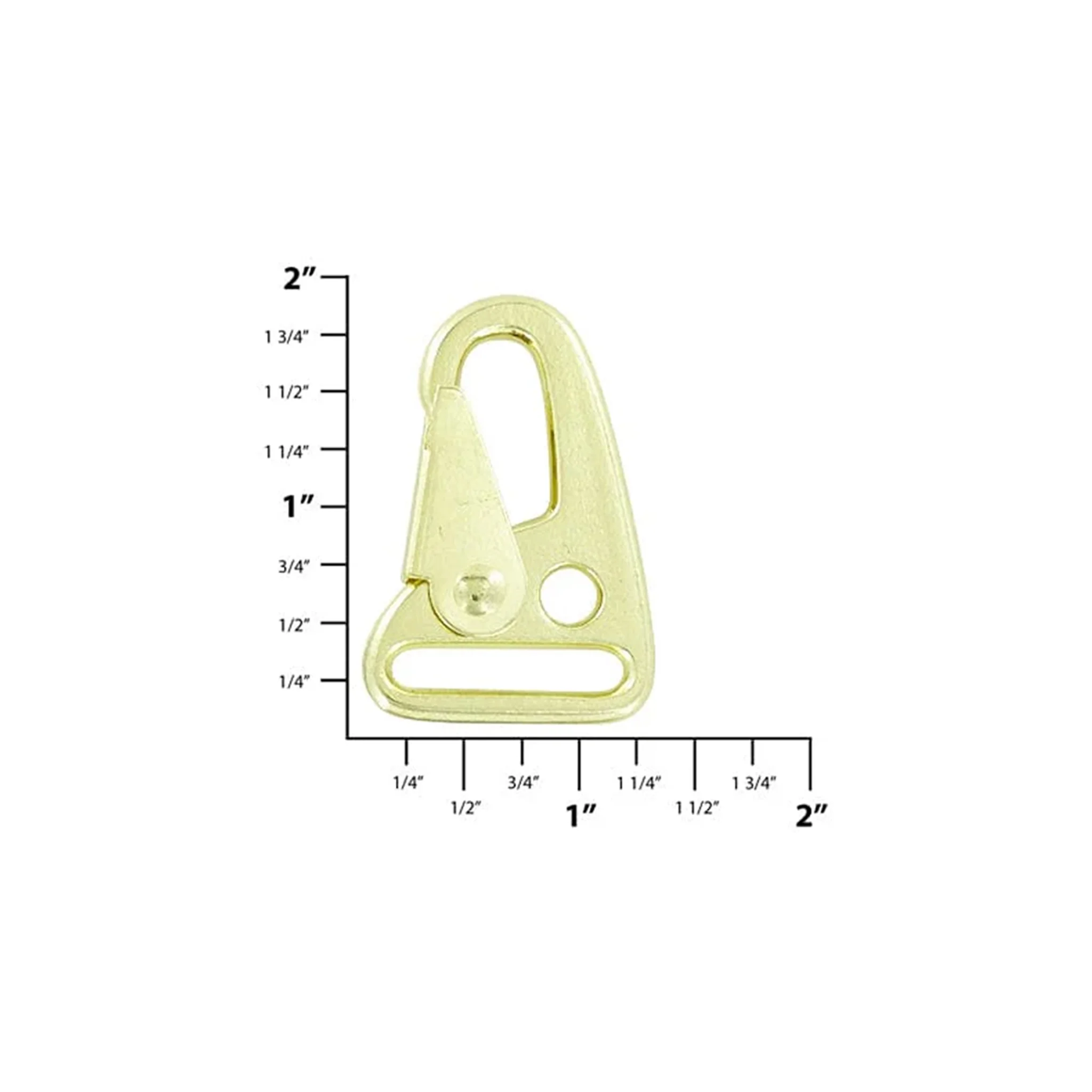 1" Brass, Lever Snap, Zinc Alloy - Image 2
