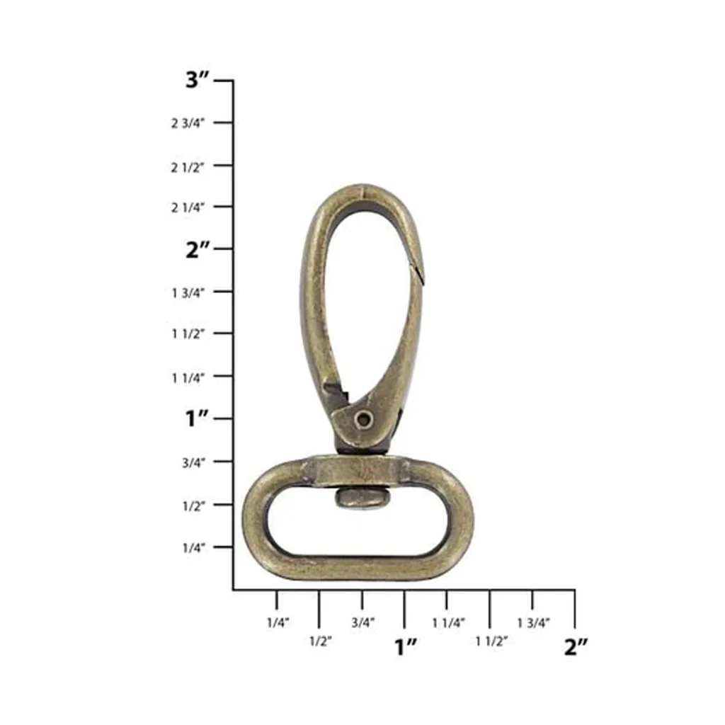 1" Antique Brass, Swivel Snap Hook, Zinc Alloy - Image 2