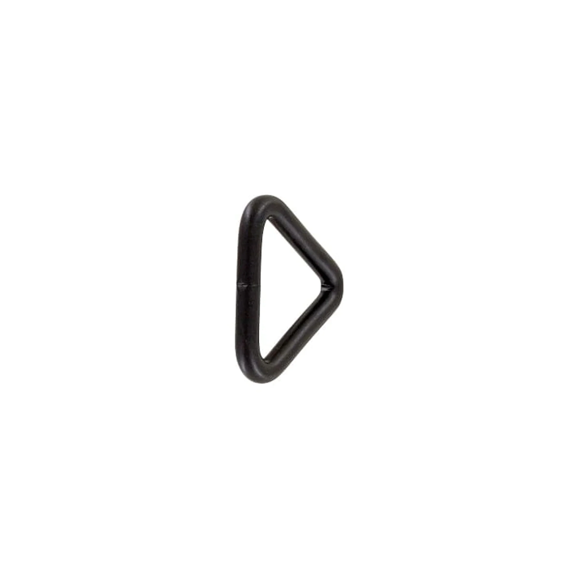 1" Matte Black, Welded Triangle Ring, Steel - Image 3