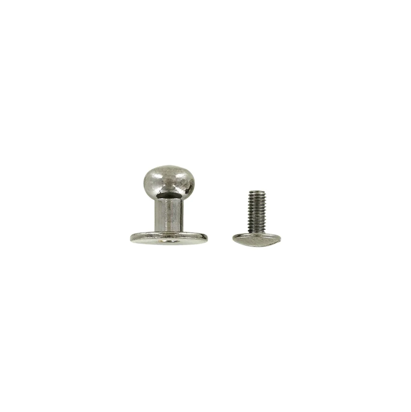 12mm, Gunmetal, Flat Top Collar Button Stud with Screw, Solid Brass - Image 3