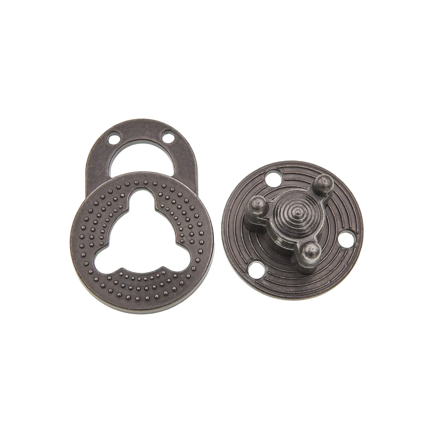 1 3/8" Antique Nickel, Turn Lock, Zinc Alloy - Image 3
