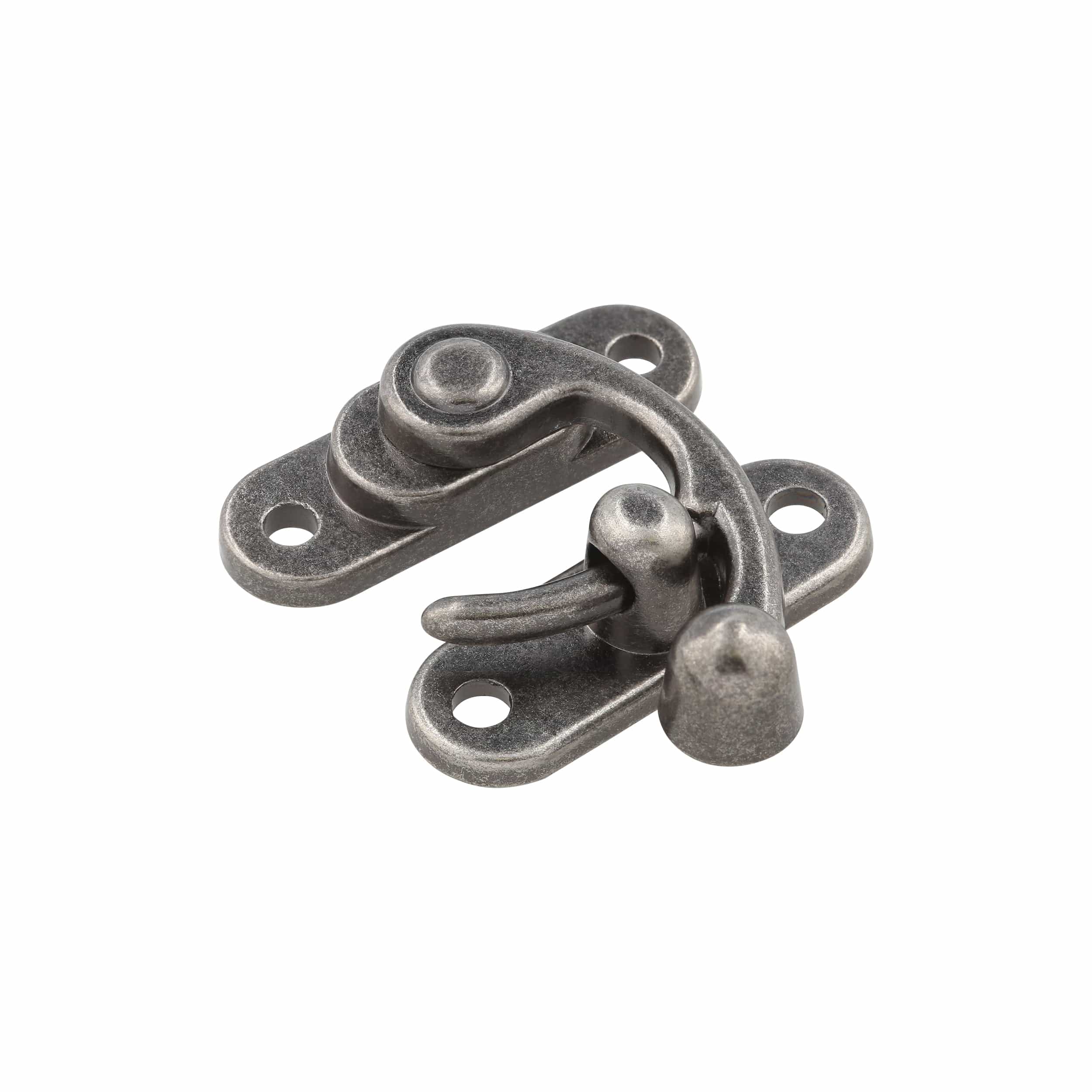 1 3/16" Antique Nickel, Swing Lock Clasp, Zinc Alloy - Image 2