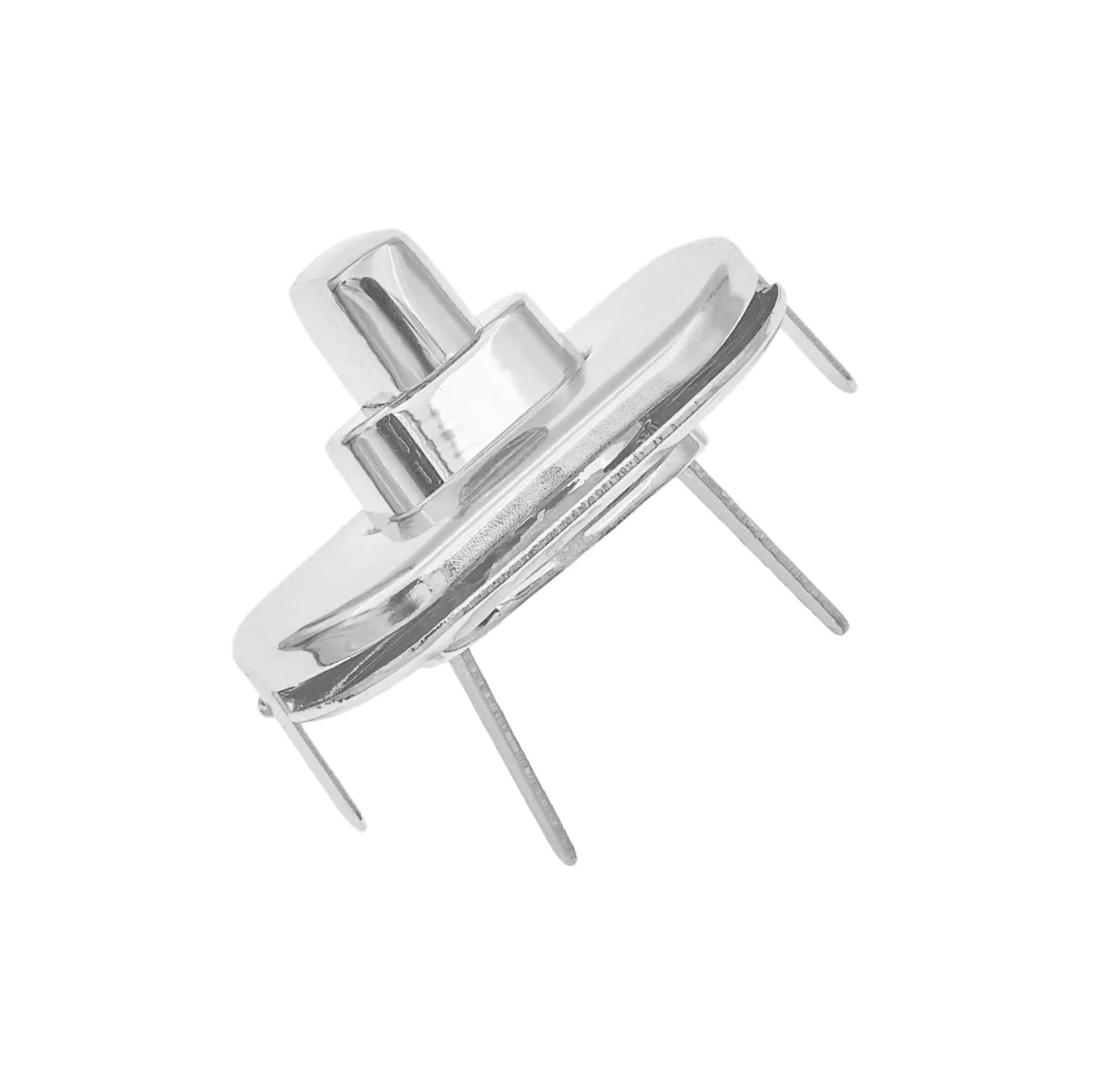 1 3/8" Shiny Nickel, Turn Lock Plate, Zinc Alloy - Image 3