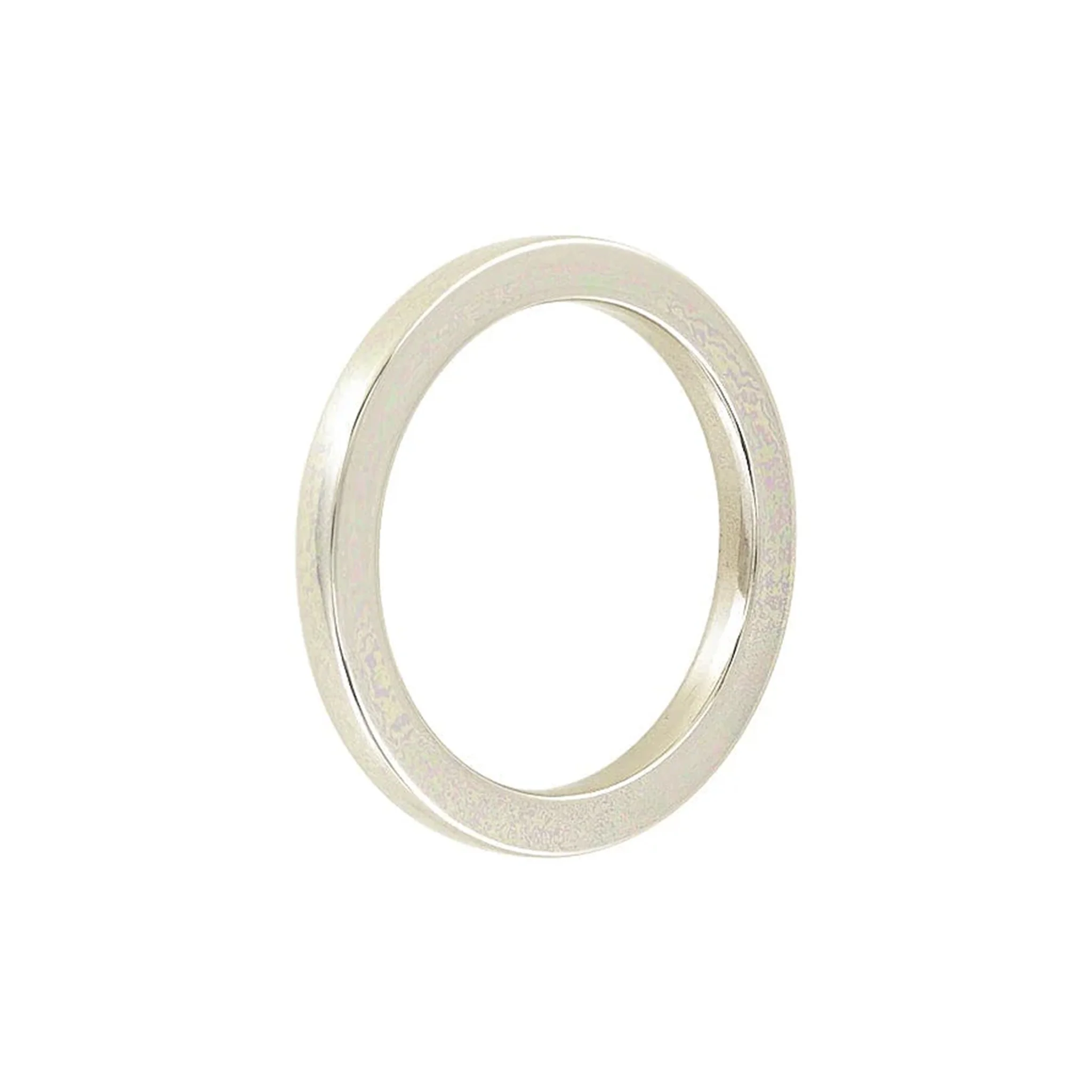 1 1/2" Shiny Nickel, Cast Flat Round Ring, Zinc Alloy - Image 3