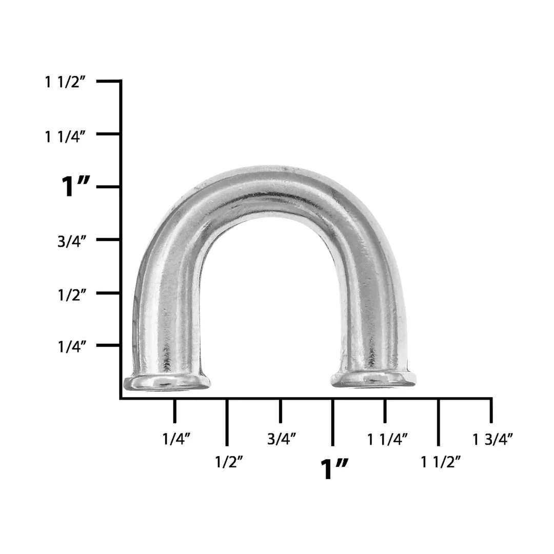 1" Nickel, Padlock Keeper, Handle Loop With Screws, Zinc Alloy - Image 2