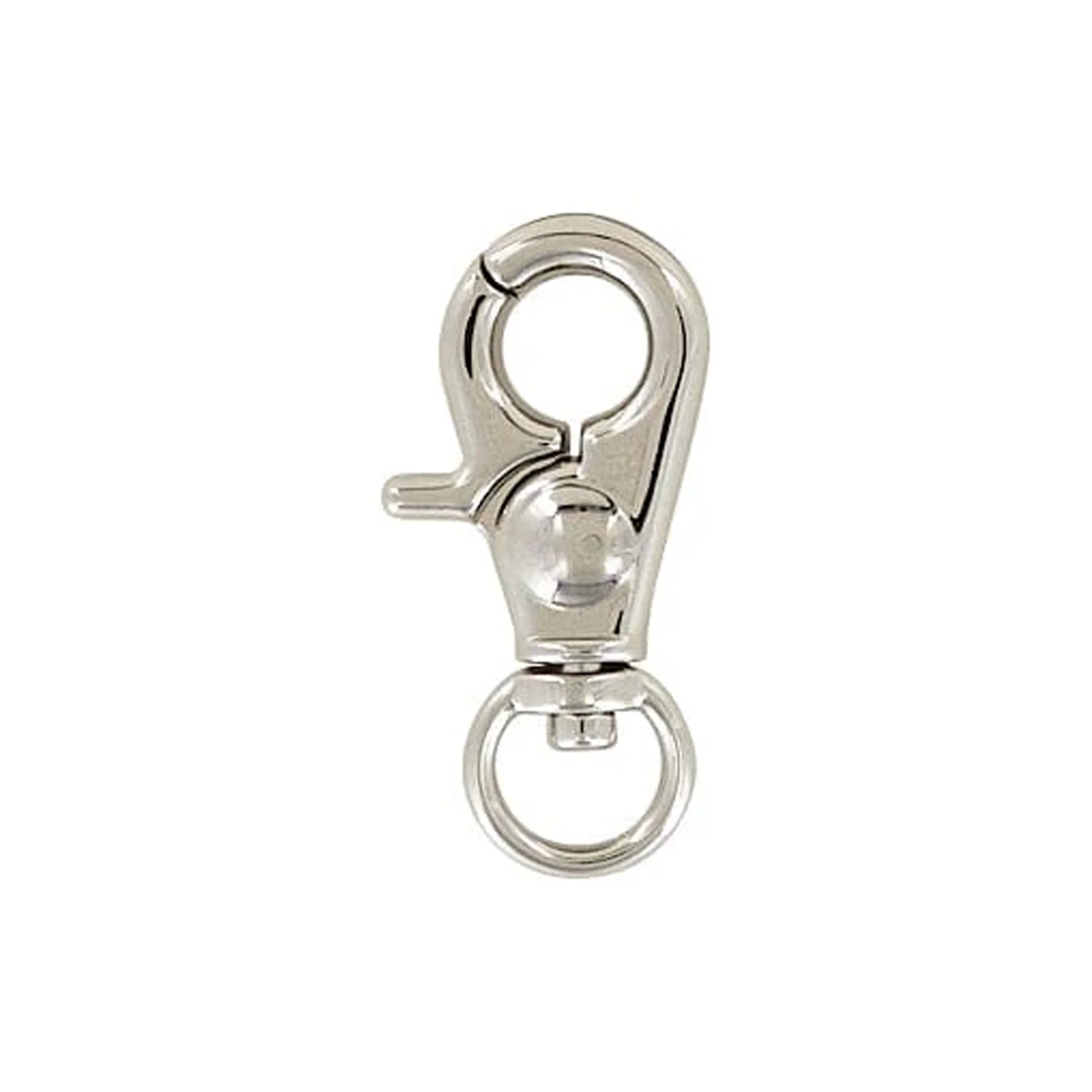 3/8" Shiny Nickel, Trigger Swivel Snap Hook, Zinc Alloy - Image 3