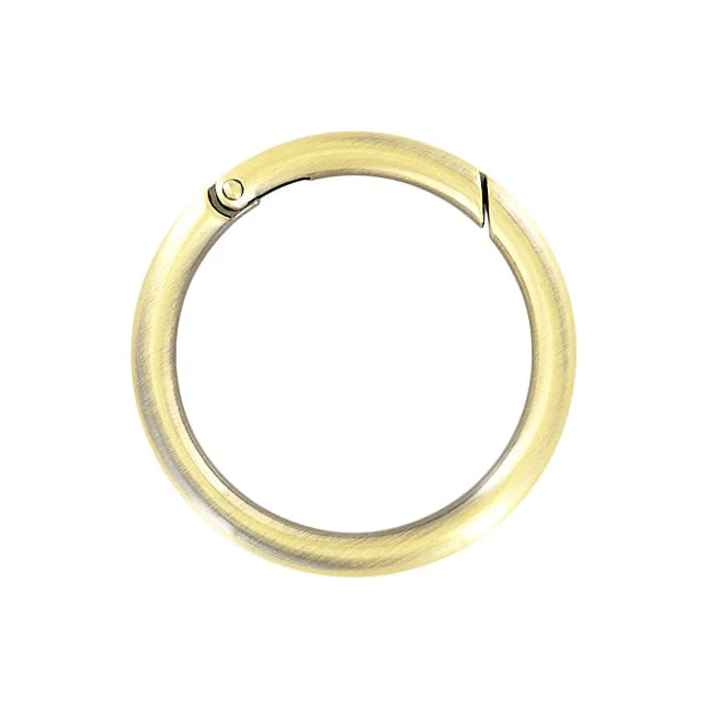 2" Antique Brass, Spring Gate Round RIng, Zinc Alloy