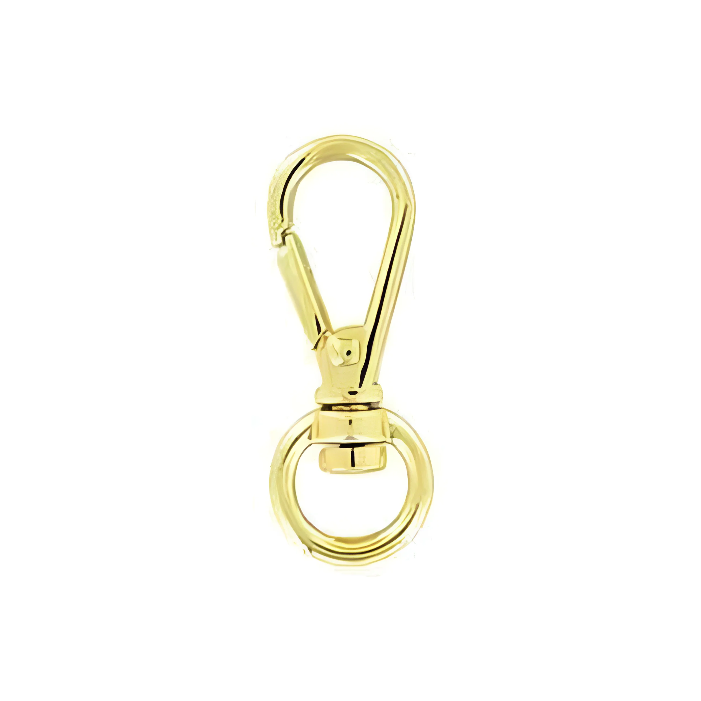 1/4" Shiny Gold, 1 3/16" Lever Swivel Snap Hook, Zinc Alloy, 5-pack - Image 3