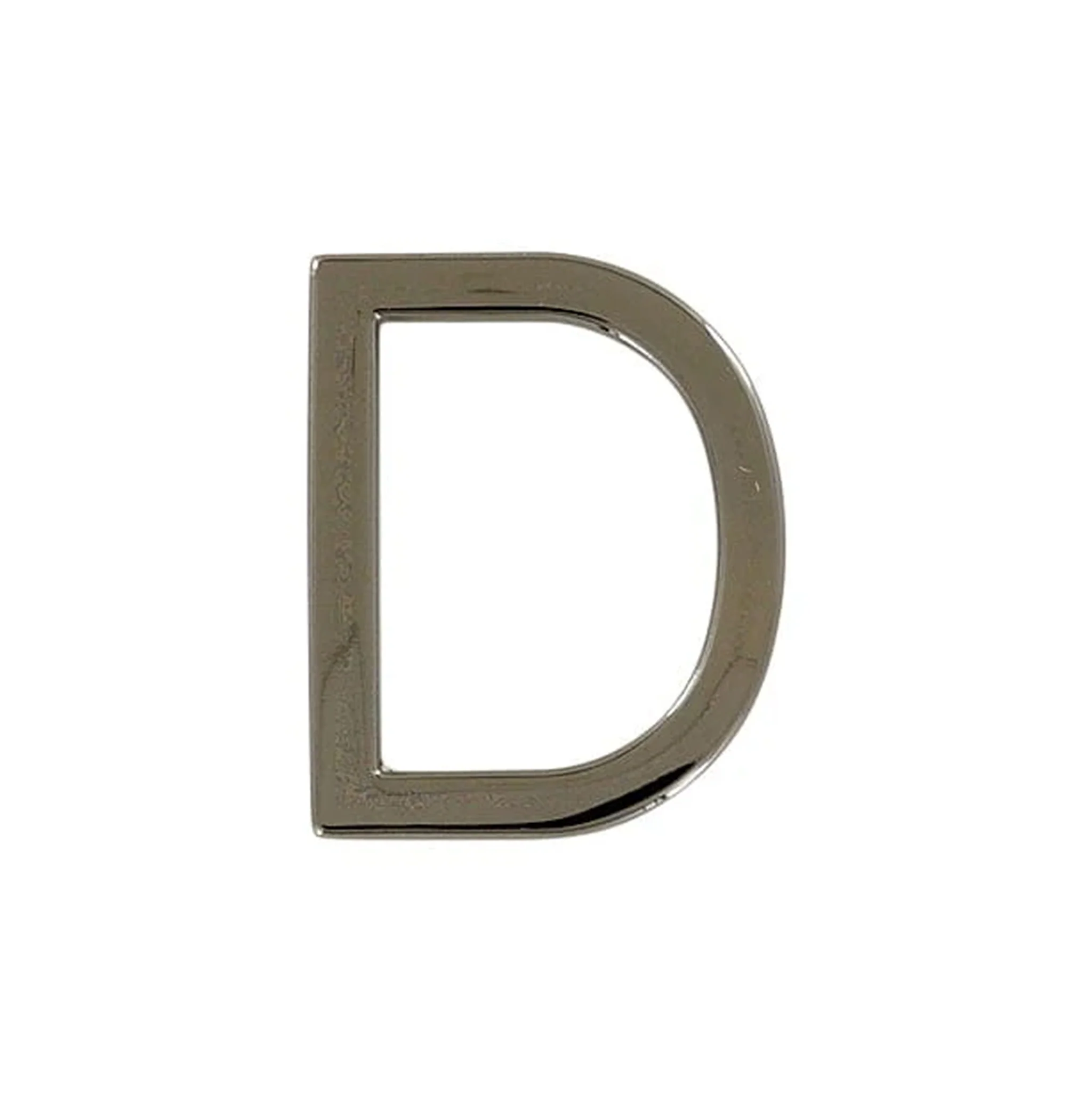 1"Gunmetal, Solid D Ring, Zinc Alloy