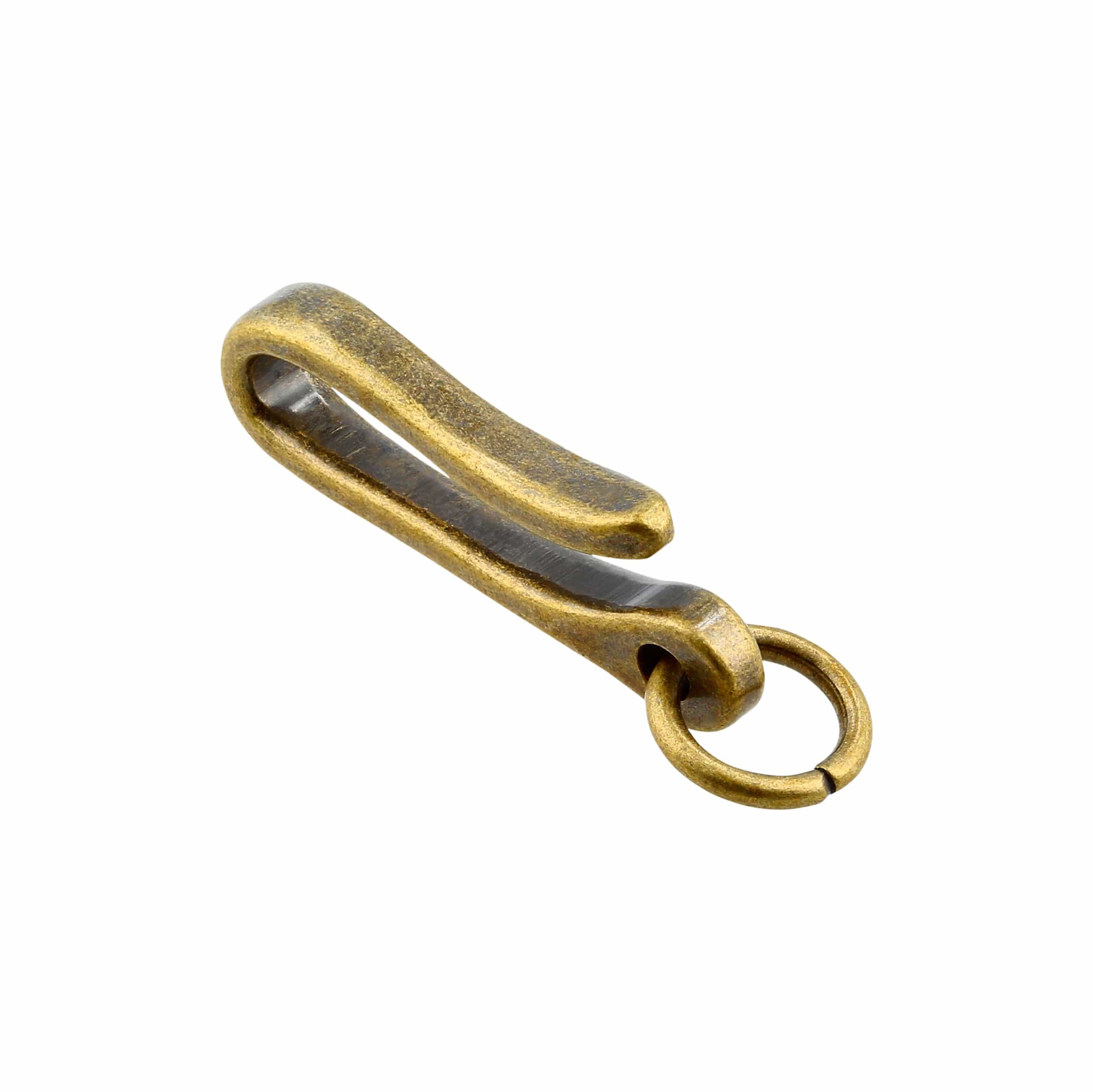 16mm Antique Brass, Fish Hook, Solid Brass - Image 2