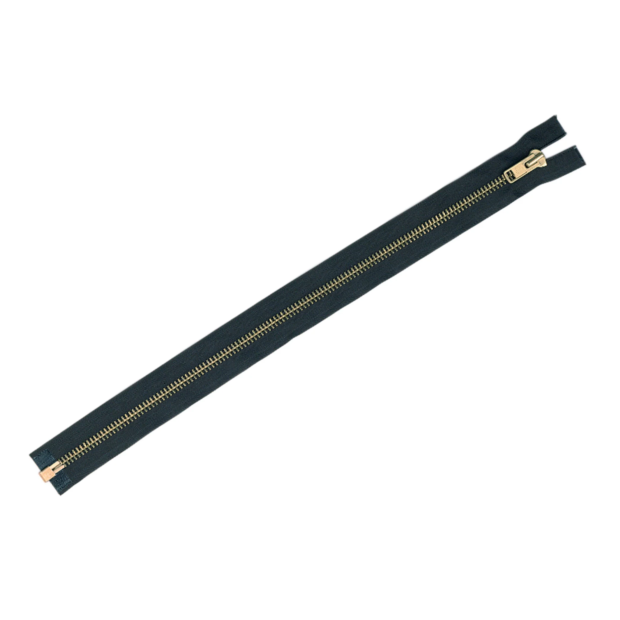YKK® #10 Zipper - Complete, Solid Brass - Image 3
